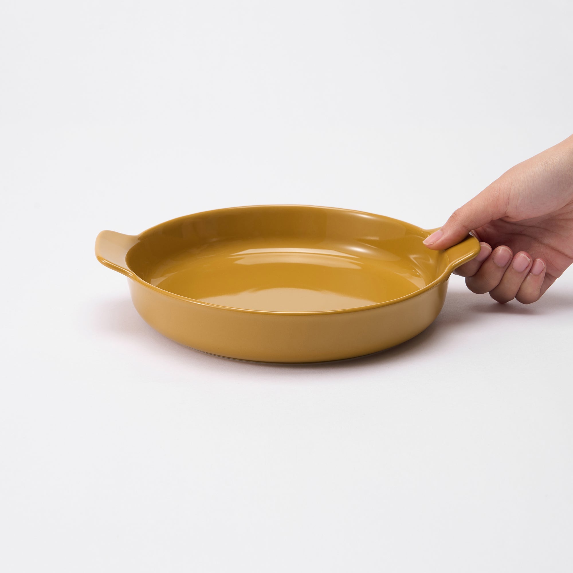 Stoneware Plate Dia. 8.3 - Mustard Yellow
