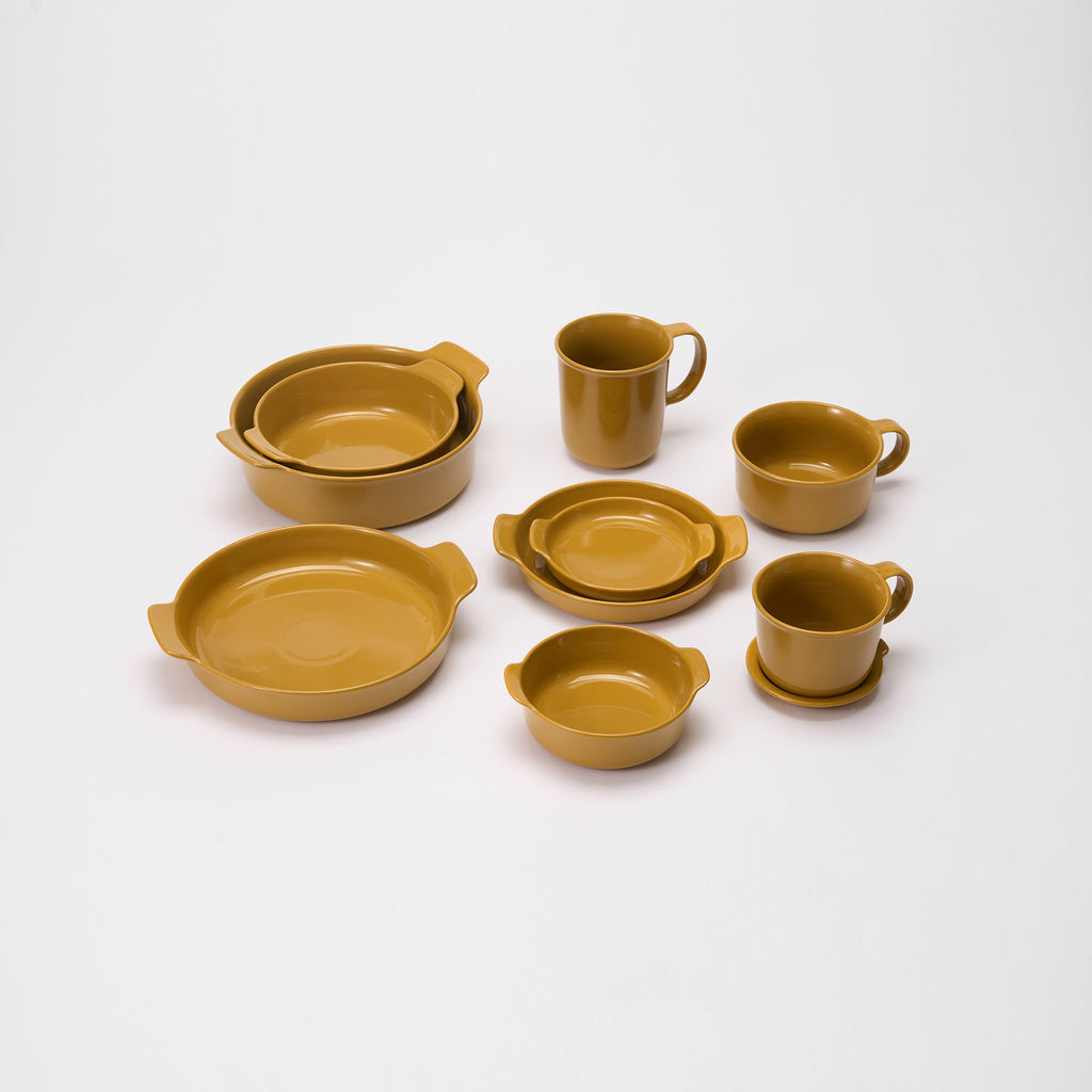 Stoneware Plate Dia. 8.3 - Mustard Yellow
