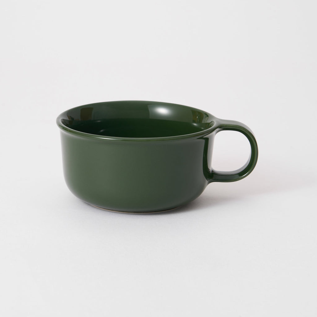 Stoneware Soup Mug Cup - Dark Green
