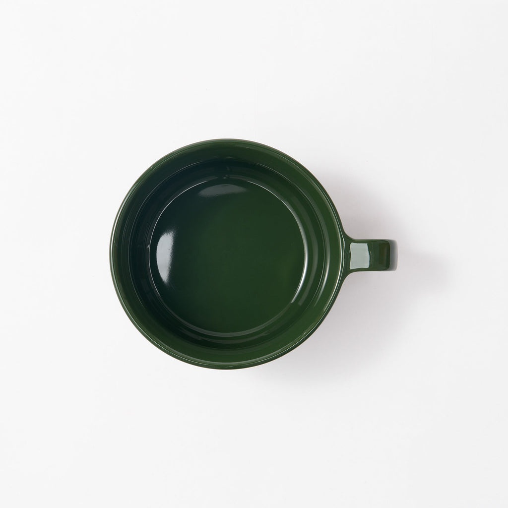 Stoneware Soup Mug Cup - Dark Green