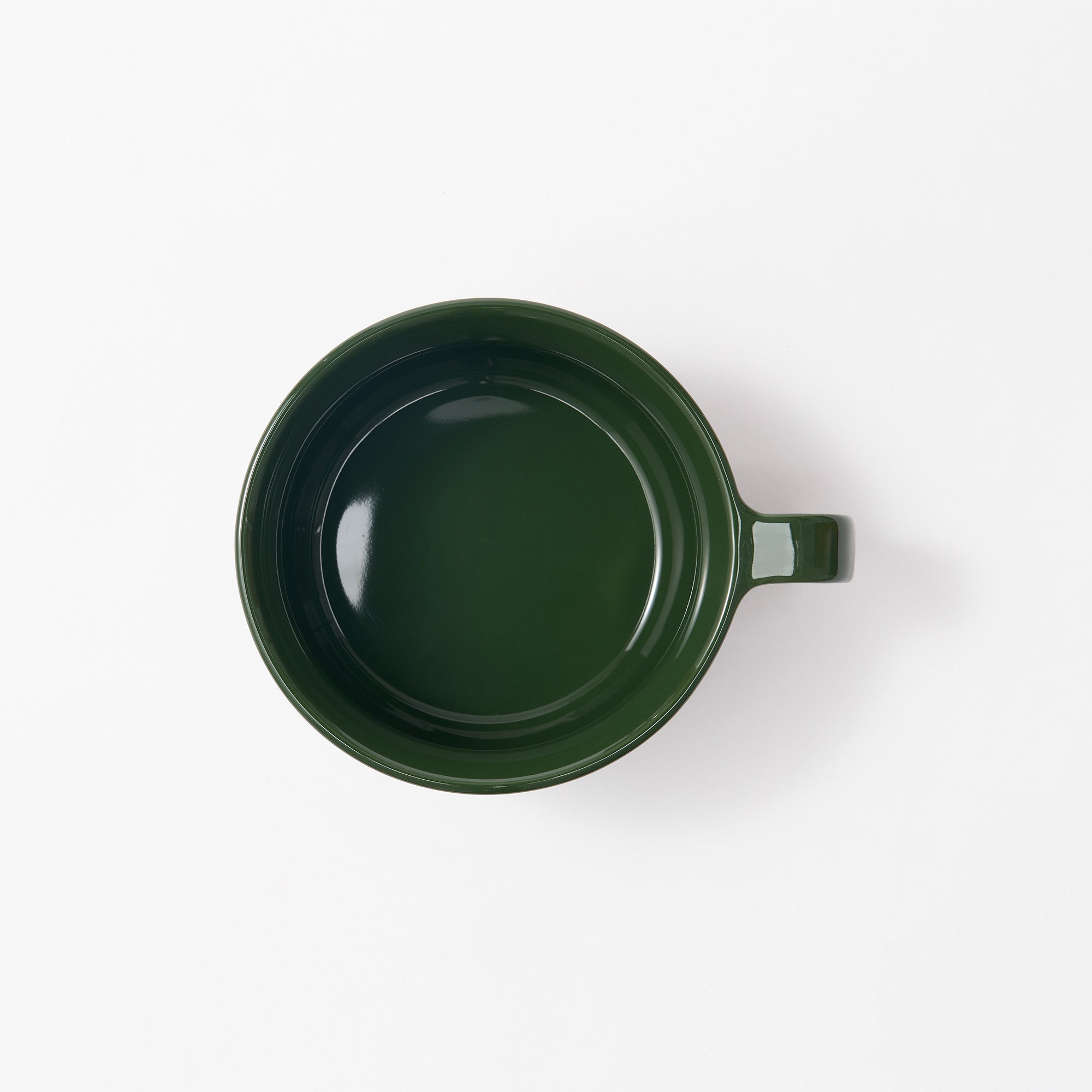 Stoneware Soup Mug Cup - Dark Green