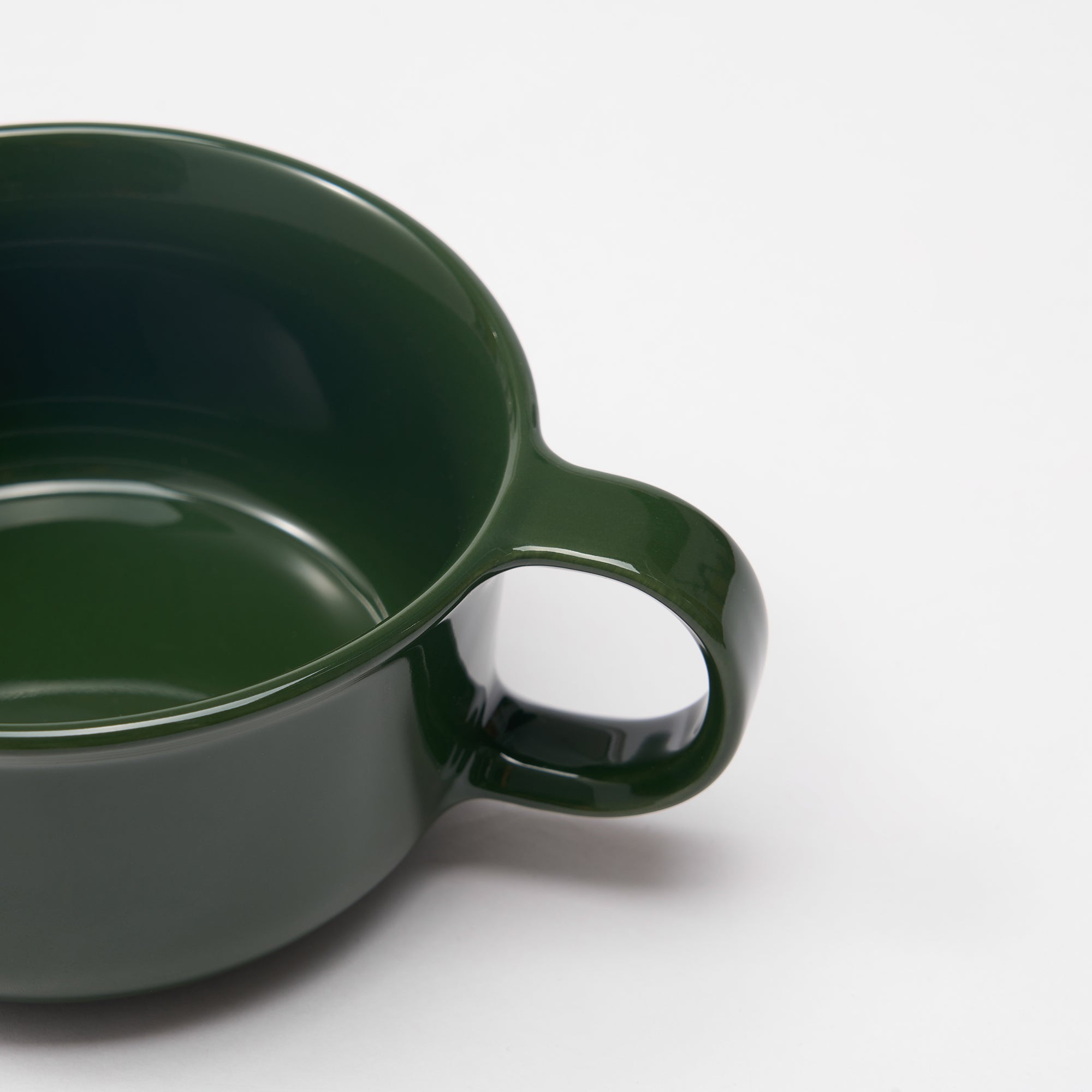 Stoneware Soup Mug Cup - Dark Green