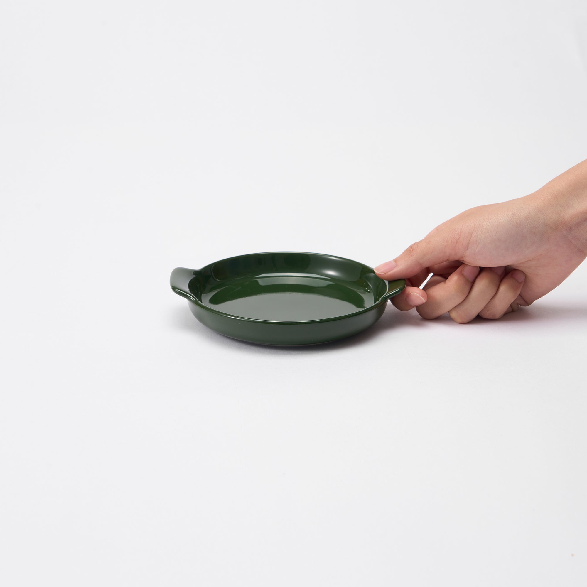 Stoneware Plate Dia. 5 - Dark Green
