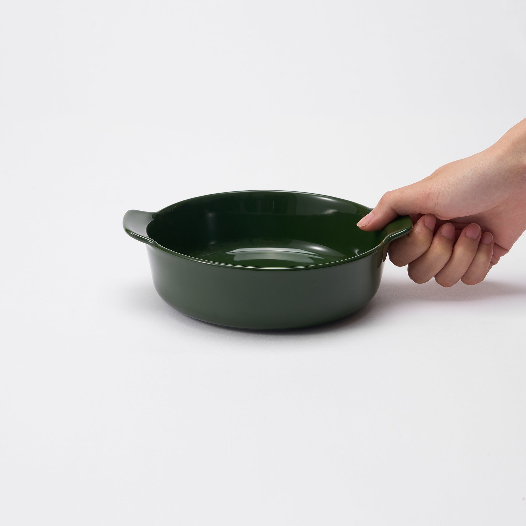 Stoneware Bowl Dia. 6.6 - Dark Green