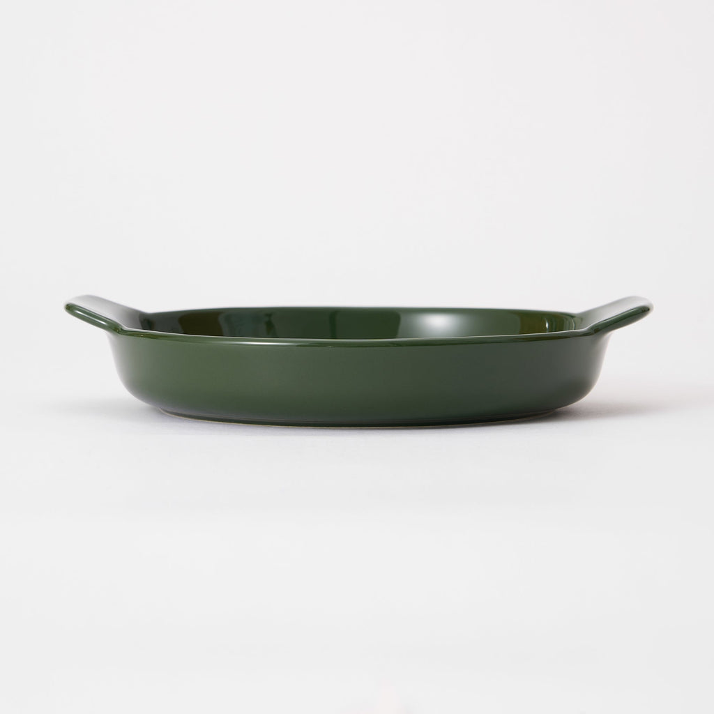 Stoneware Plate Dia. 6.7 - Dark Green