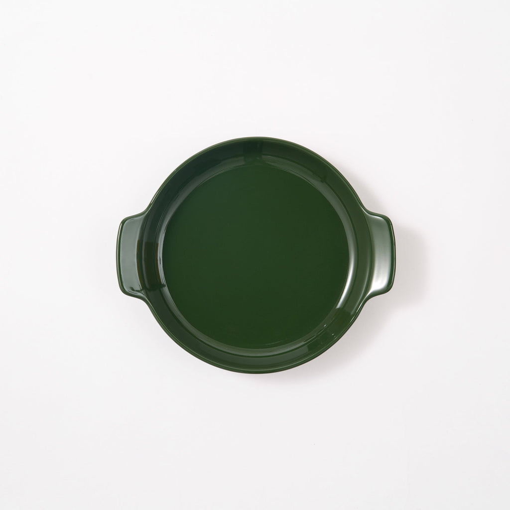 Stoneware Plate Dia. 6.7 - Dark Green