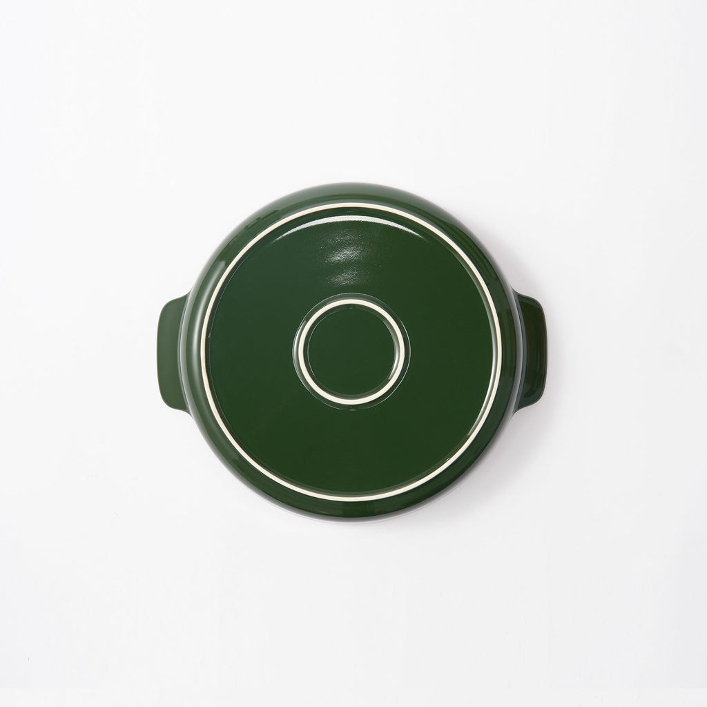 Stoneware Plate Dia. 6.7 - Dark Green