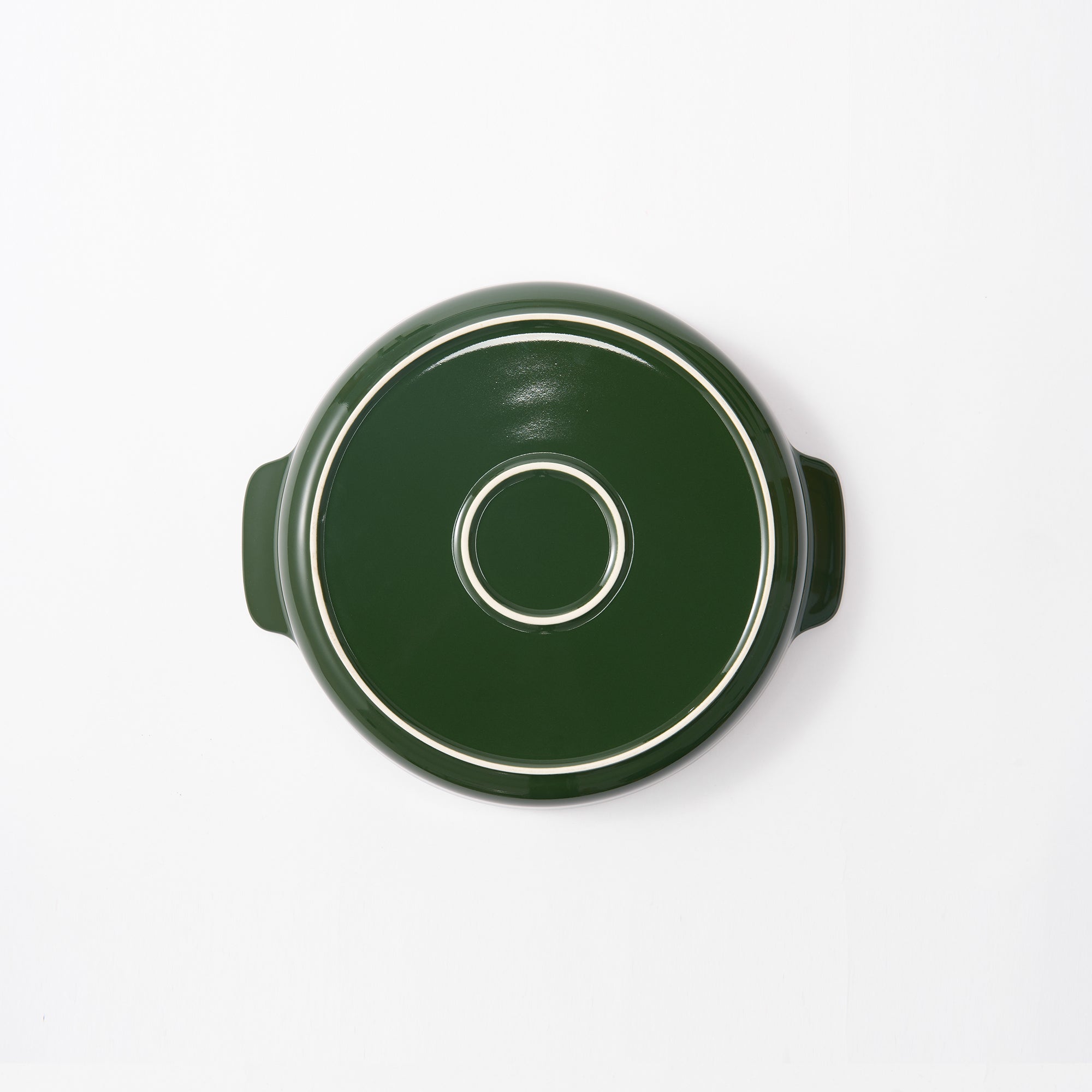 Stoneware Plate Dia. 6.7 - Dark Green