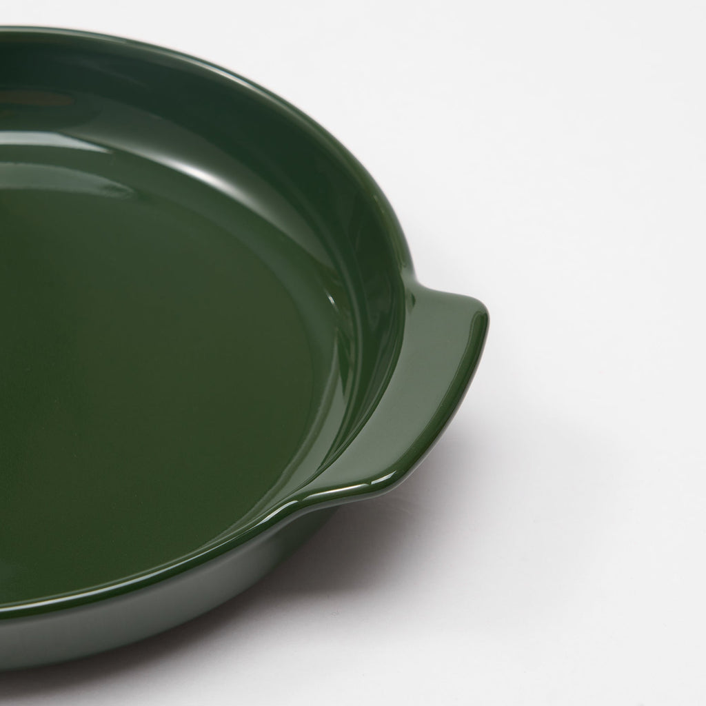 Stoneware Plate Dia. 6.7 - Dark Green