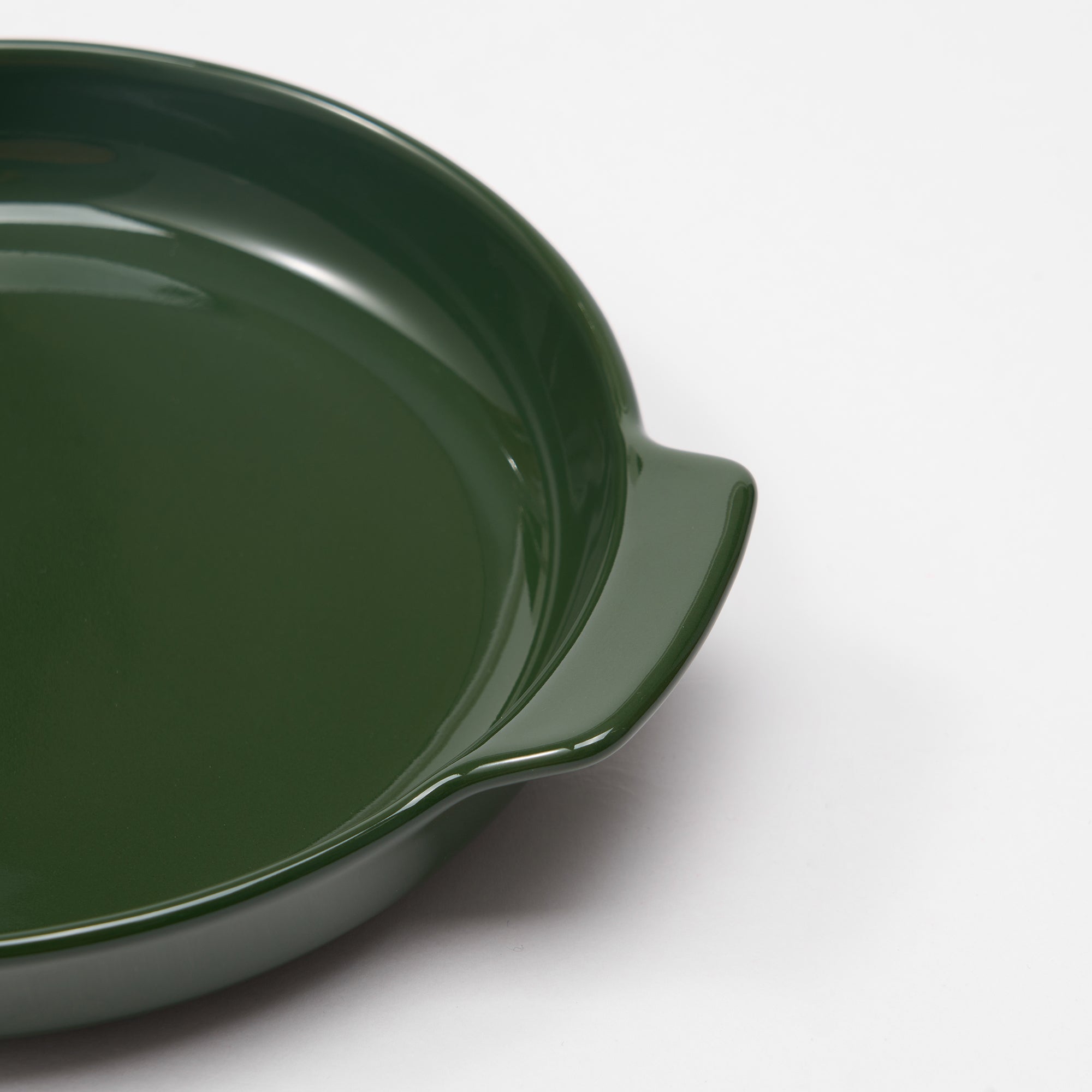 Stoneware Plate Dia. 6.7 - Dark Green