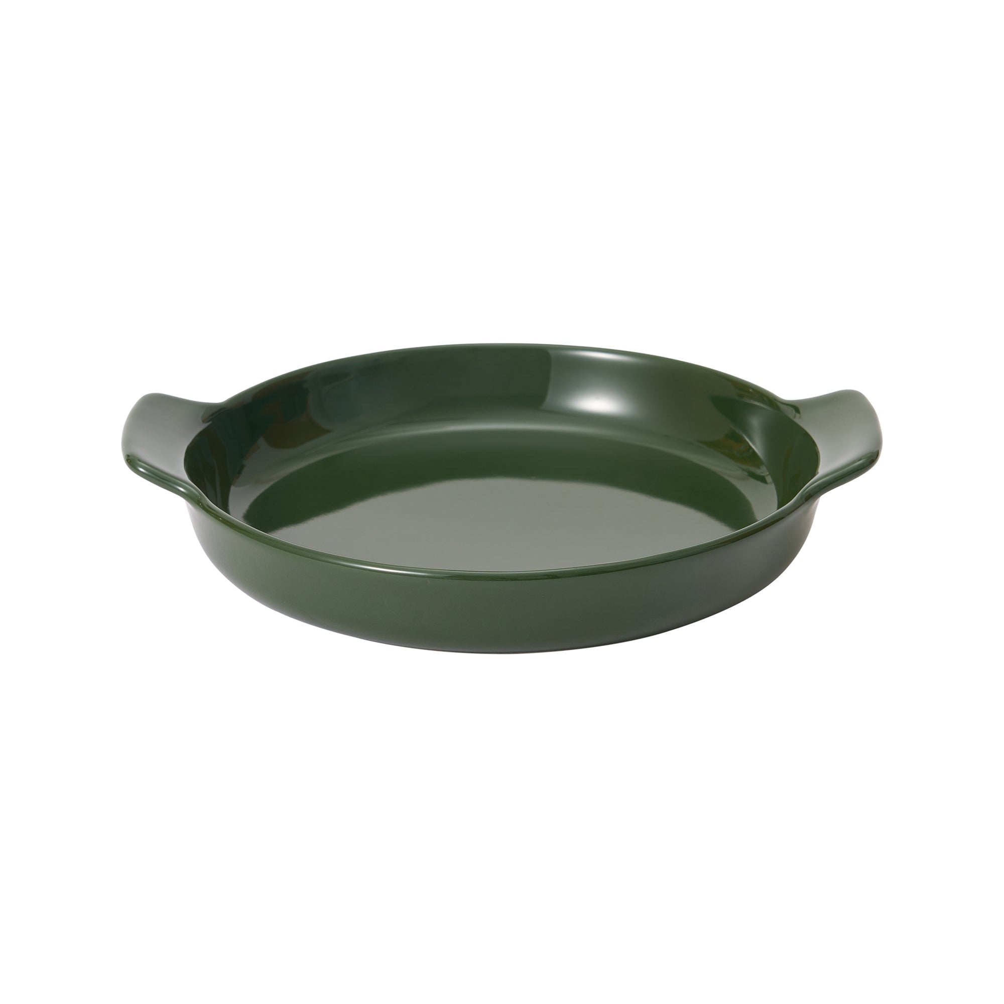 Stoneware Plate Dia. 6.7 - Dark Green