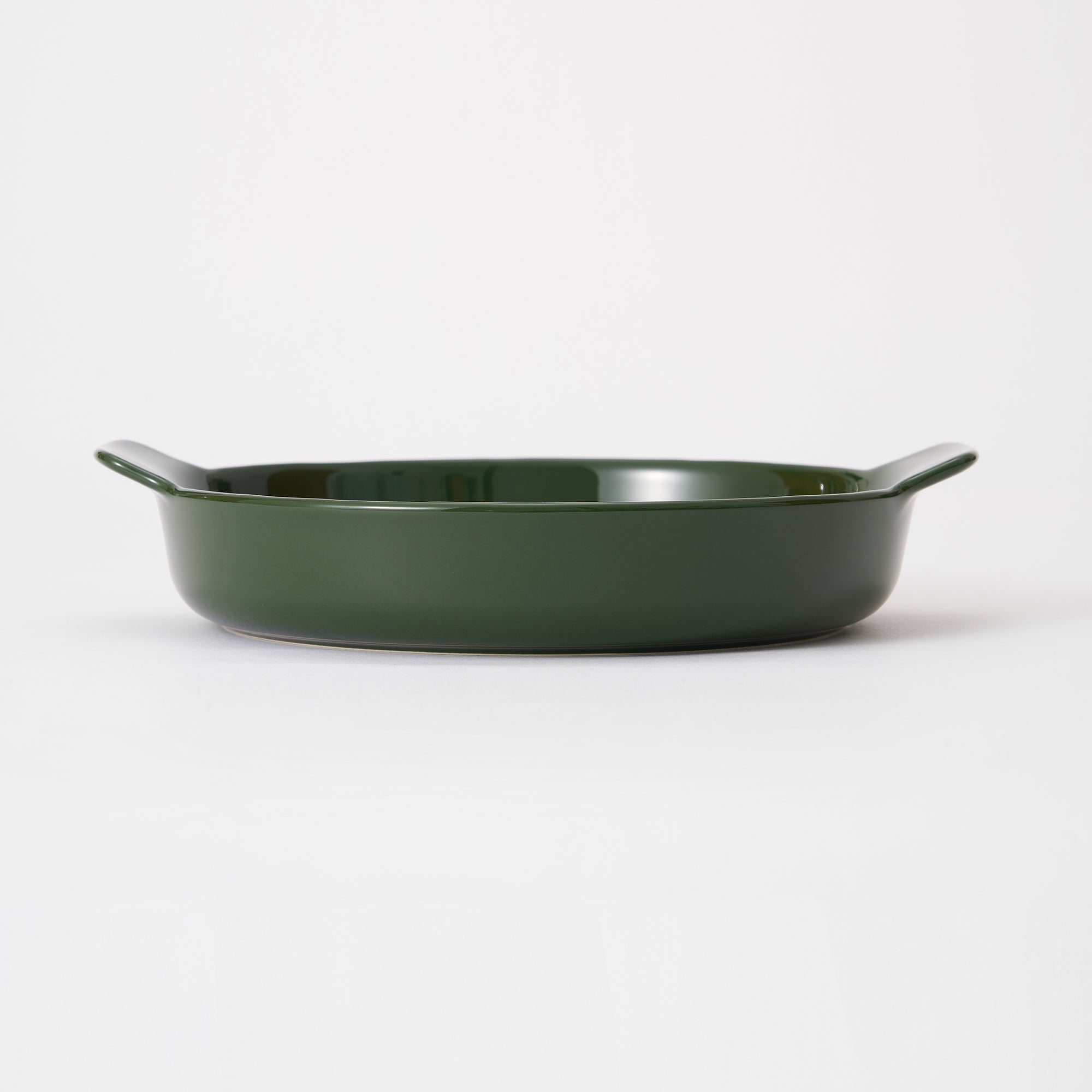 Stoneware Plate Dia. 8.3 - Dark Green