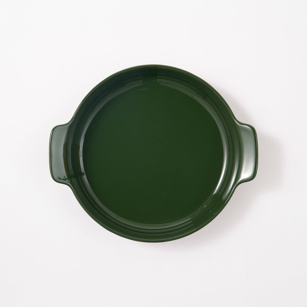 Stoneware Plate Dia. 8.3 - Dark Green