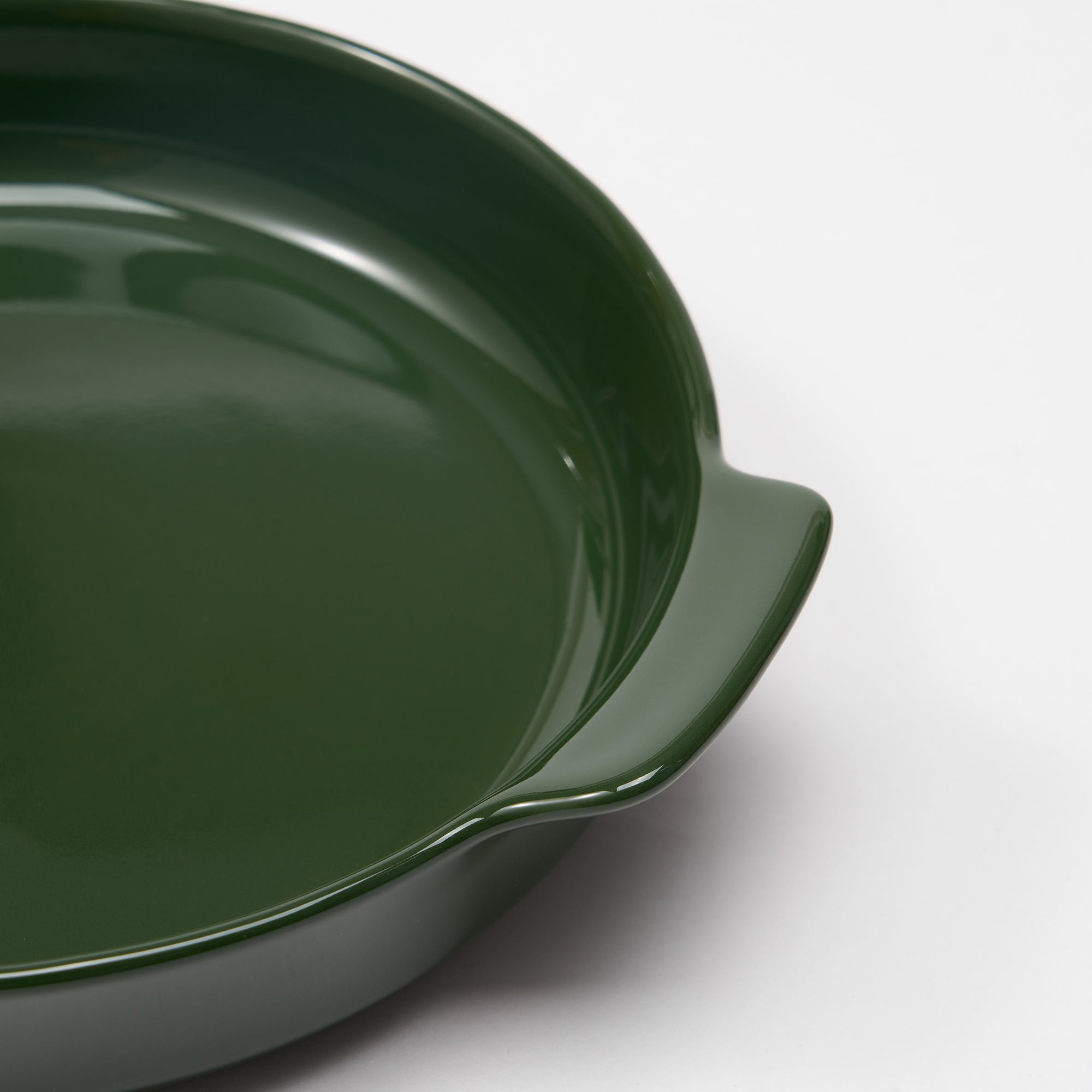 Stoneware Plate Dia. 8.3 - Dark Green