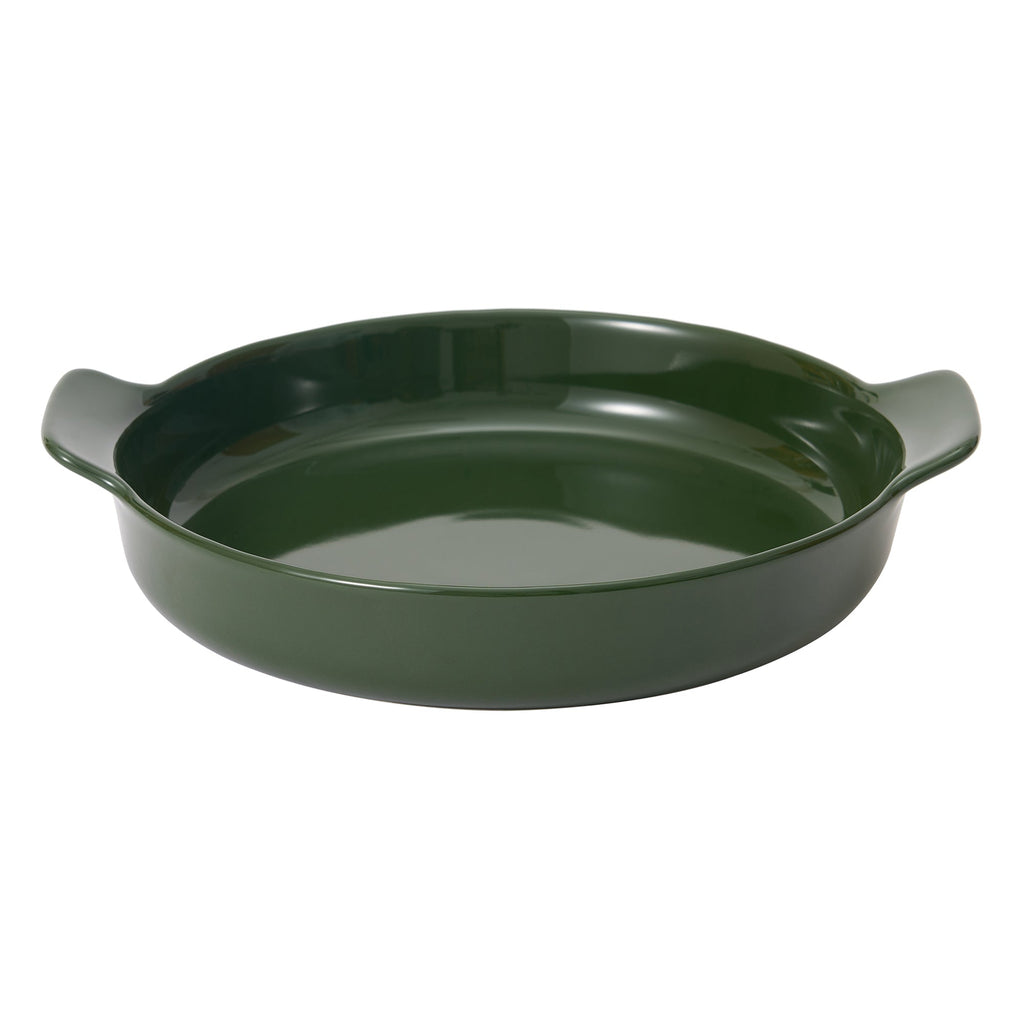 Stoneware Plate Dia. 8.3 - Dark Green