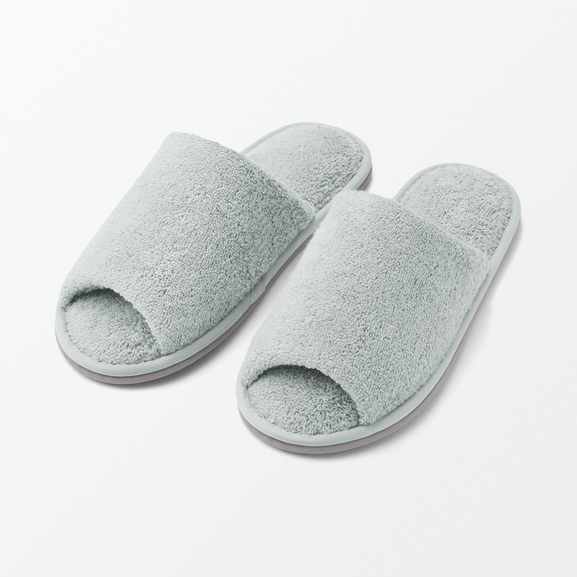 Cotton Pile Open Toe Slippers