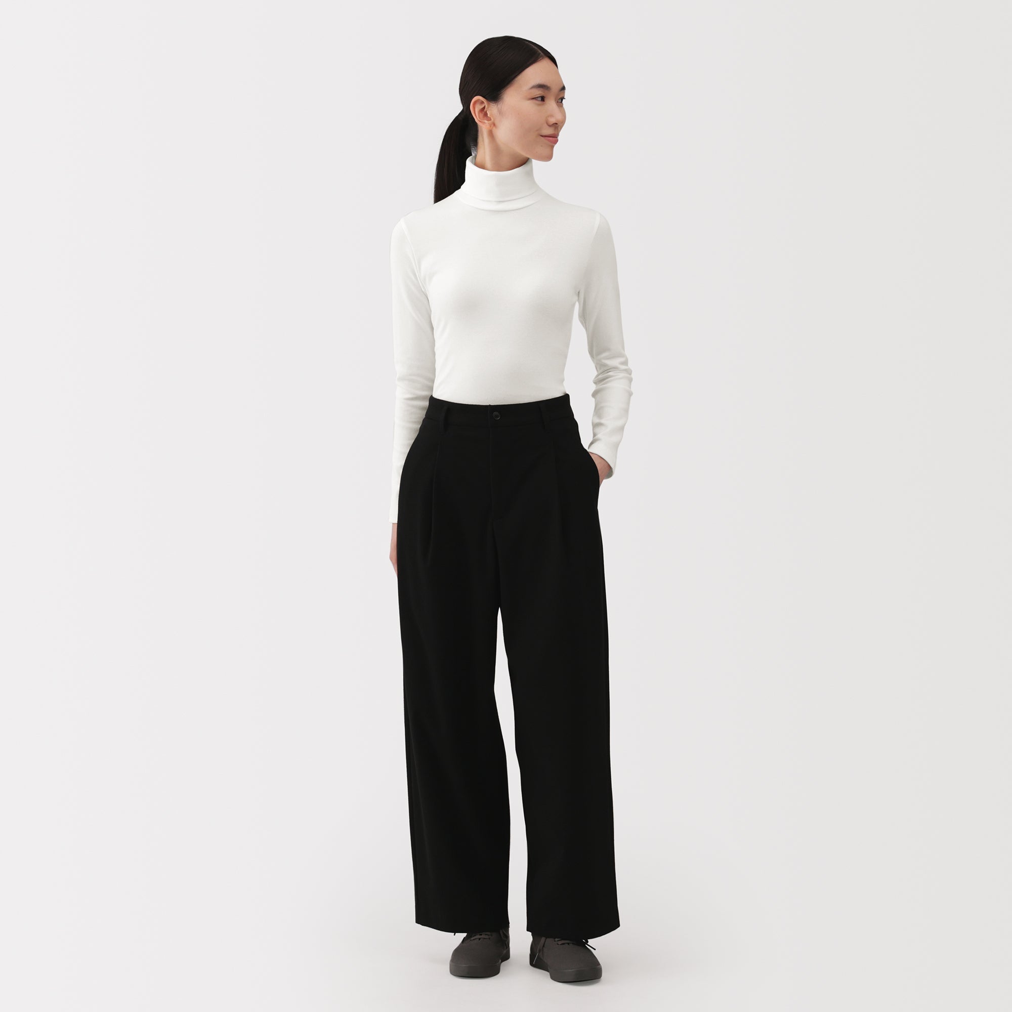 Brushed Turtleneck T-Shirt