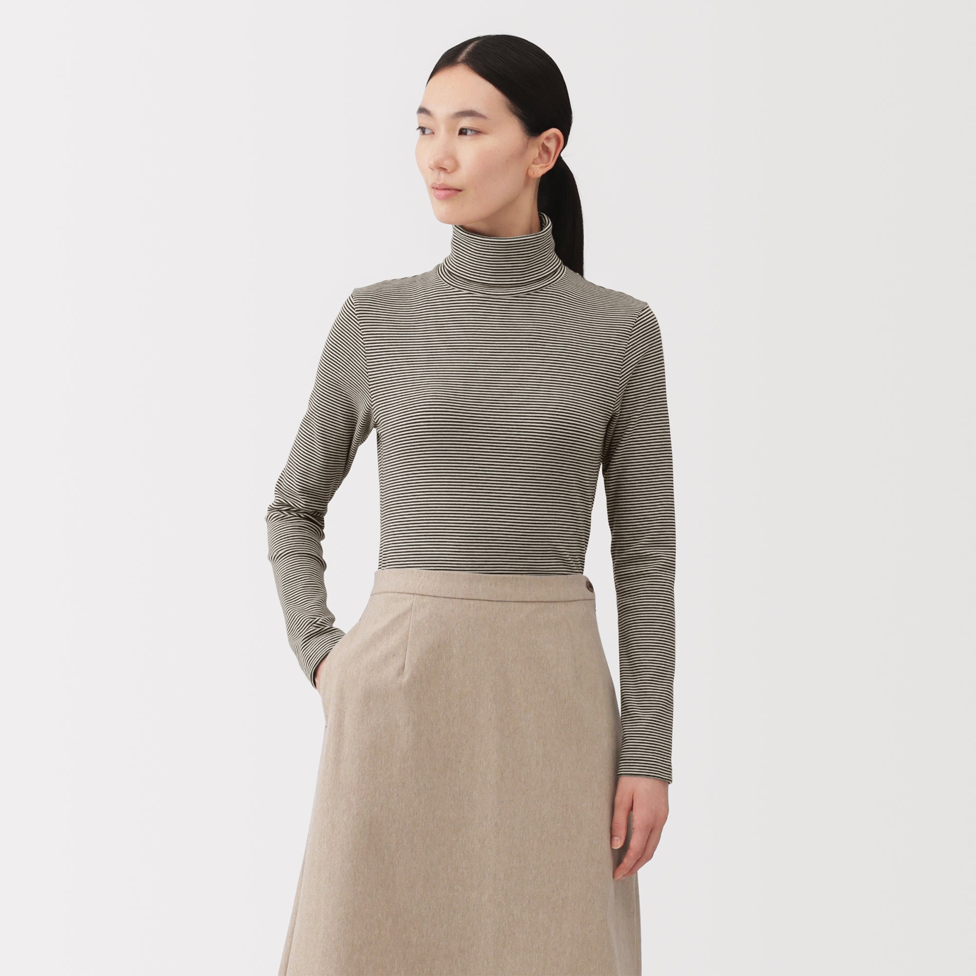 Brushed Turtleneck T-Shirt