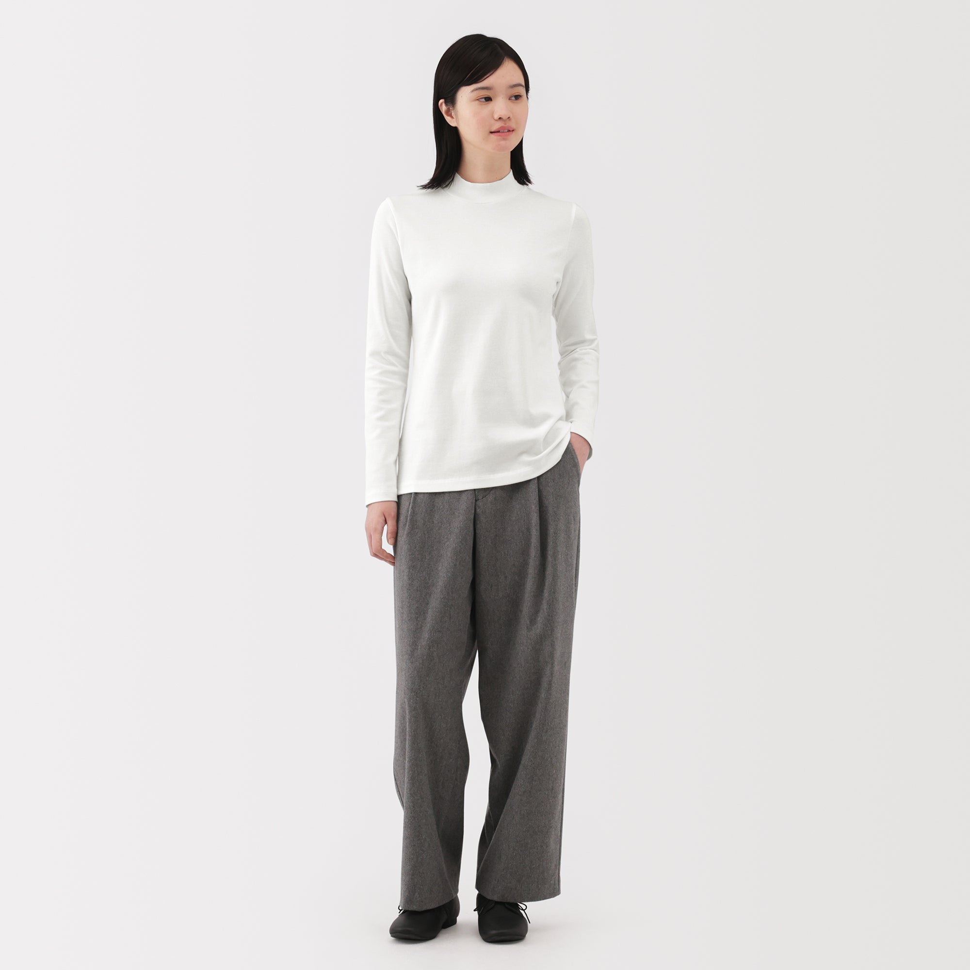 Brushed Mockneck T-Shirt