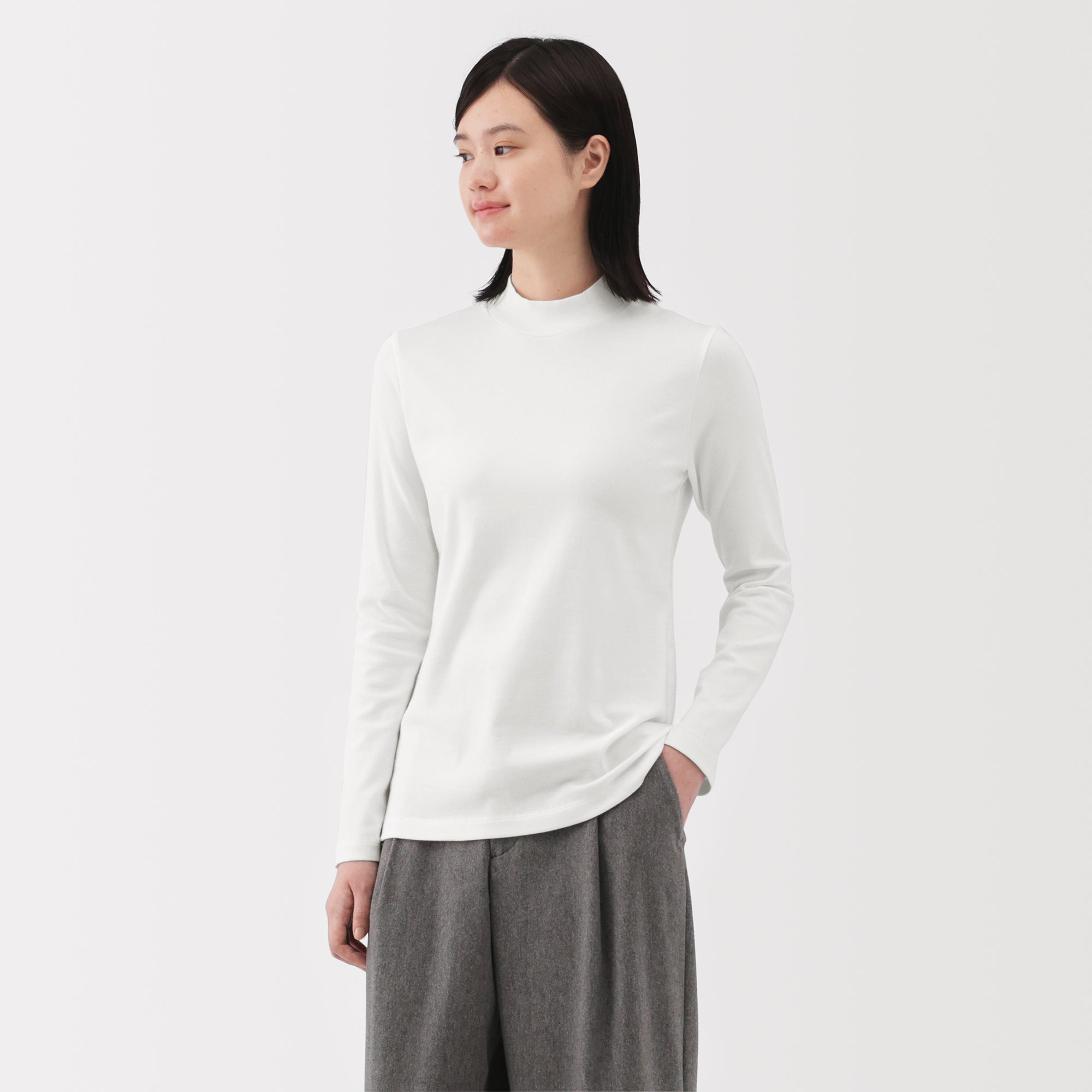 Brushed Mockneck T-Shirt