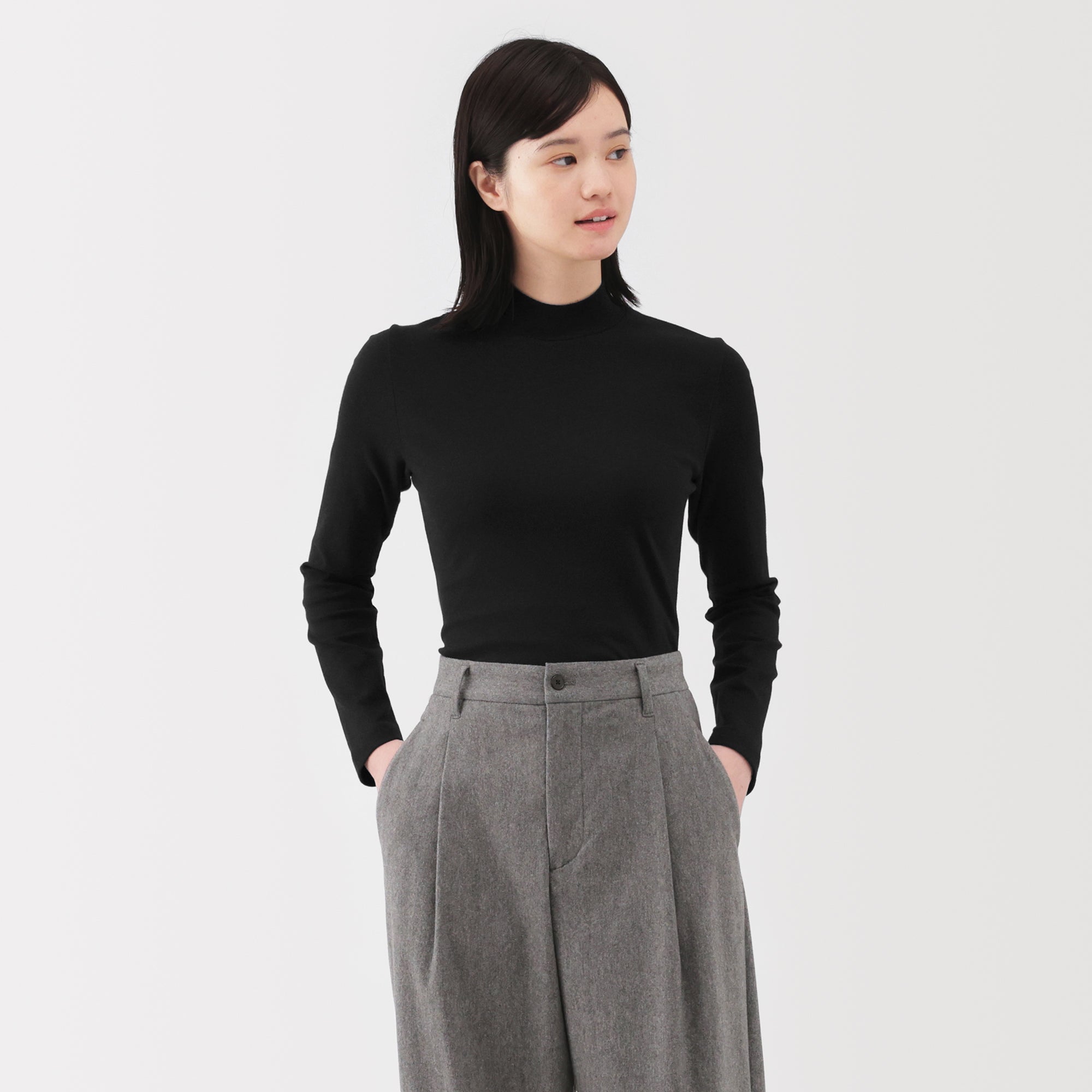 Brushed Mockneck T-Shirt