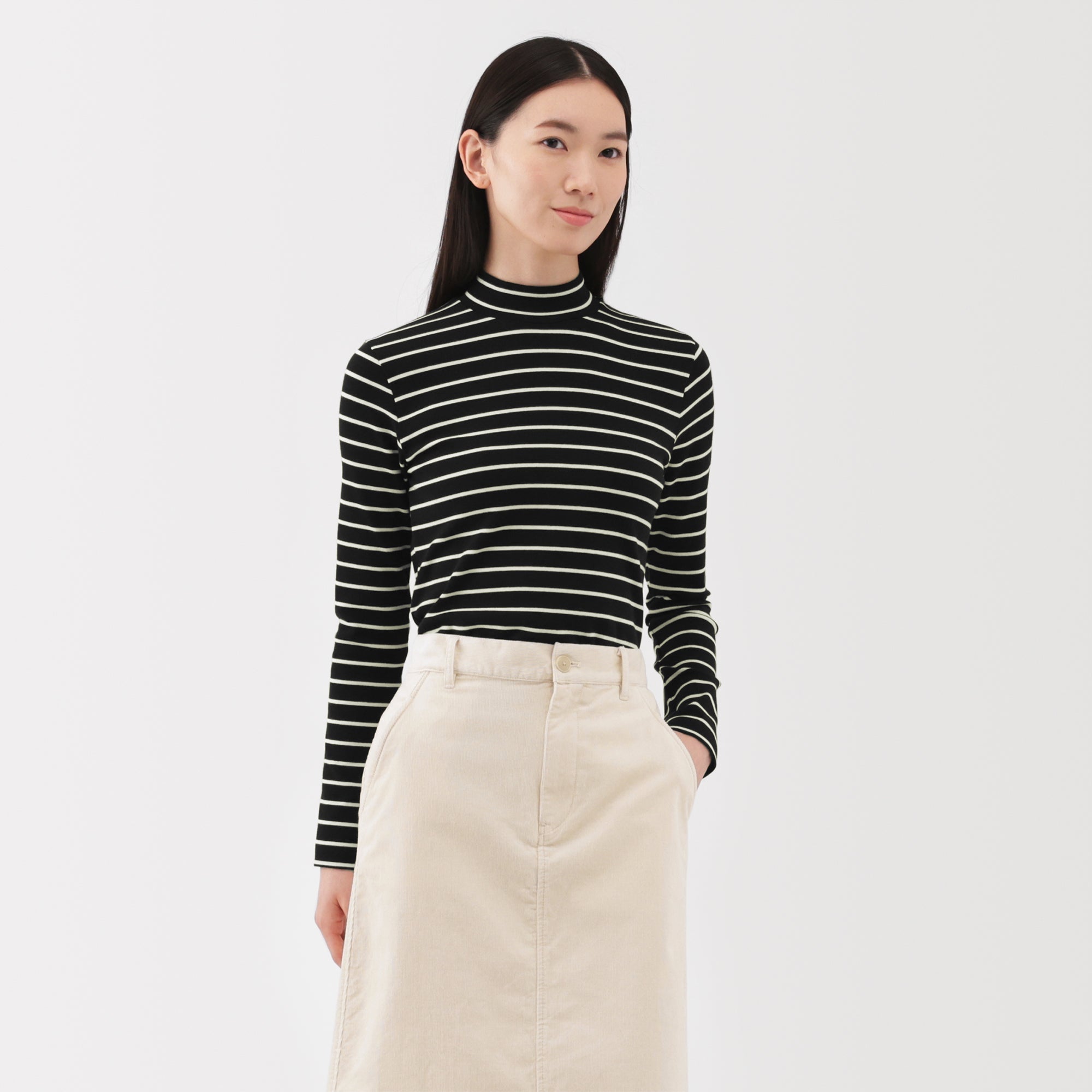 Brushed Mockneck T-Shirt