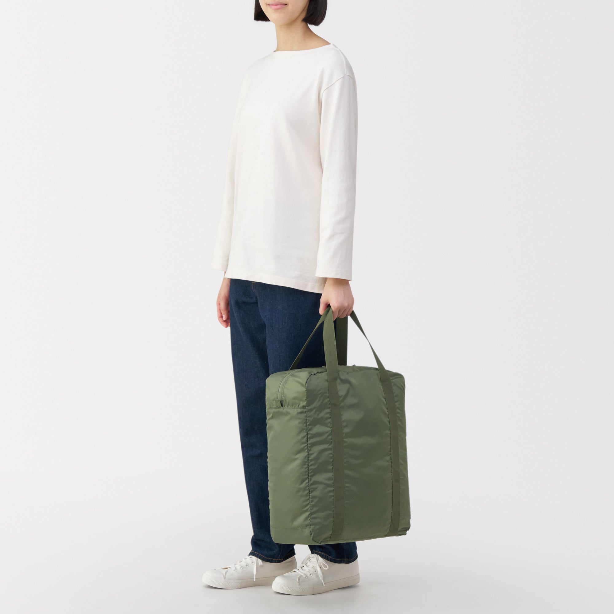 Pocketable Water Repellent Tall Boston Bag