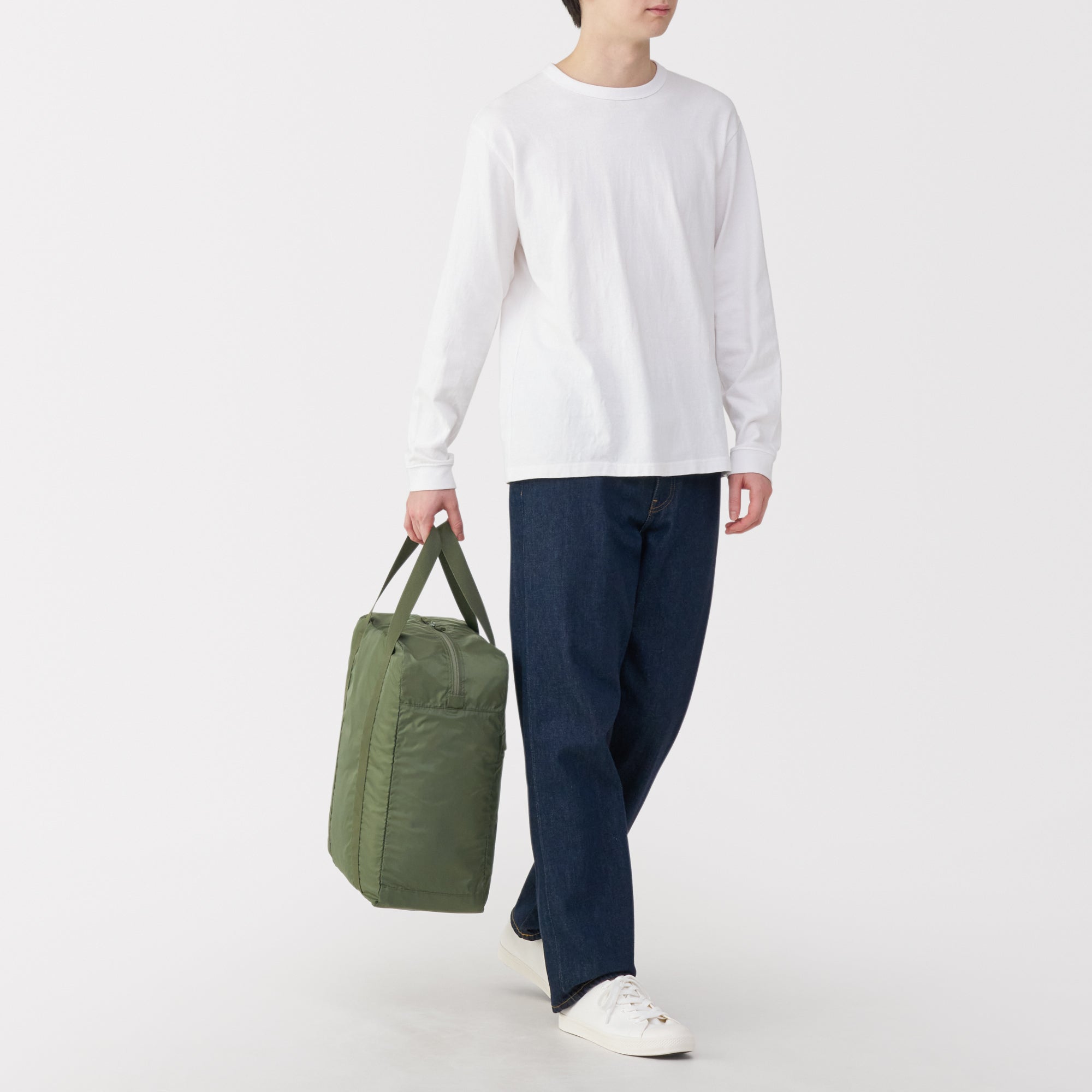 Pocketable Water Repellent Tall Boston Bag
