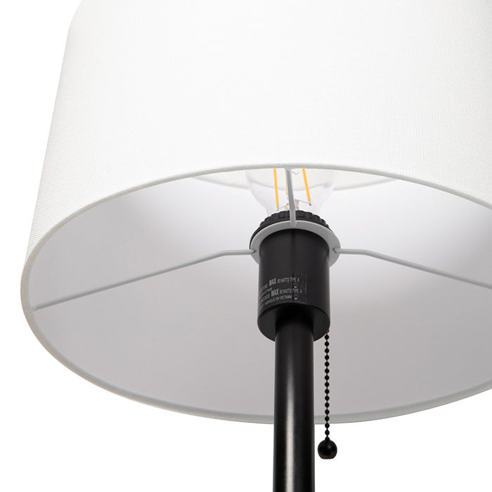 Steel Floor Lamp with Oval Shade