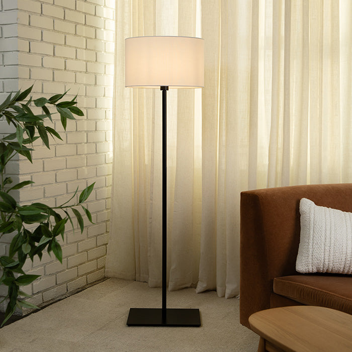 Steel Floor Lamp with Oval Shade