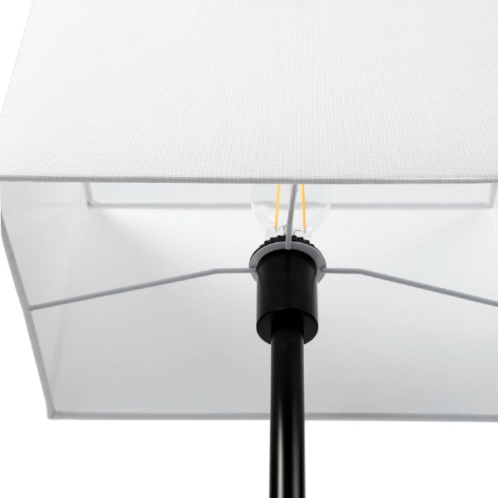 Steel Floor Lamp with Rectangle Shade