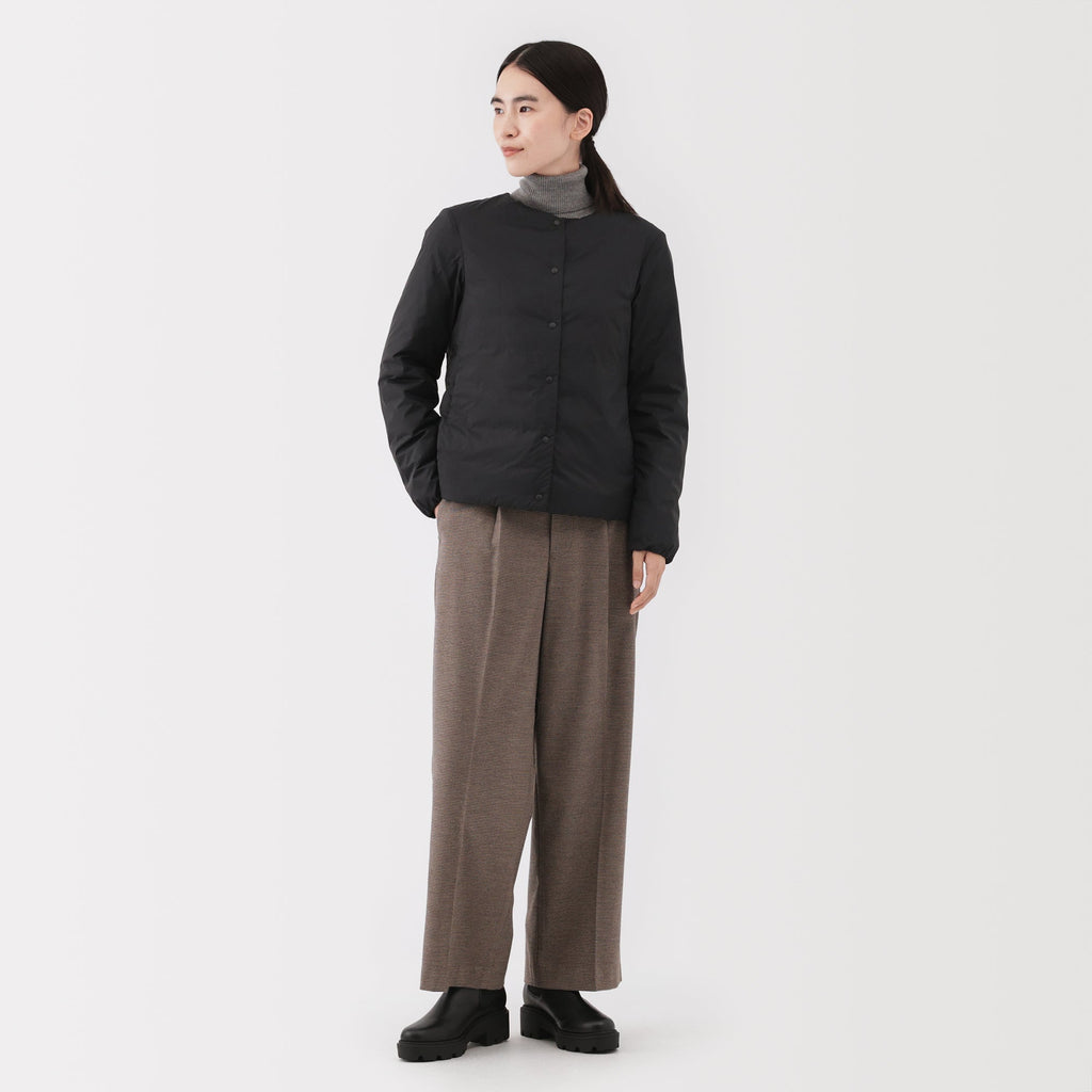 Lightweight Down Collarless Jacket