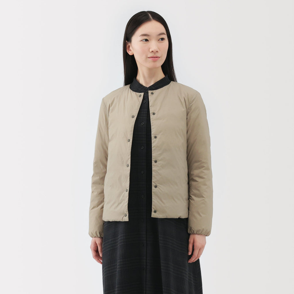 Lightweight Down Collarless Jacket