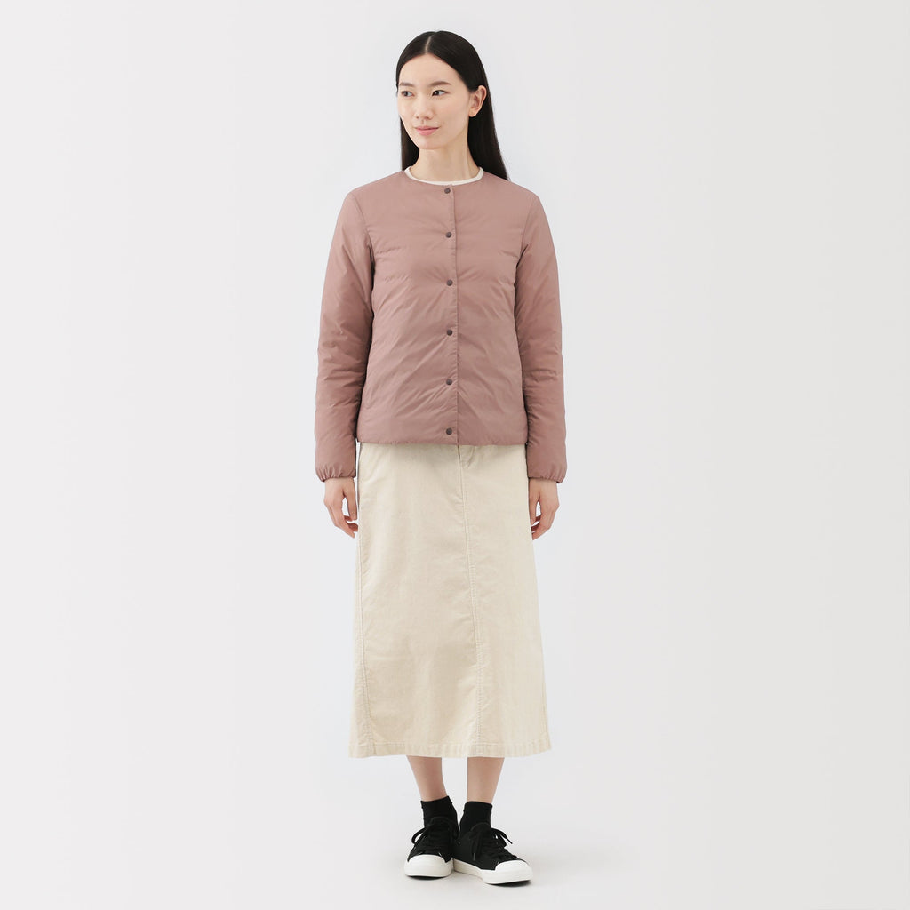Lightweight Down Collarless Jacket