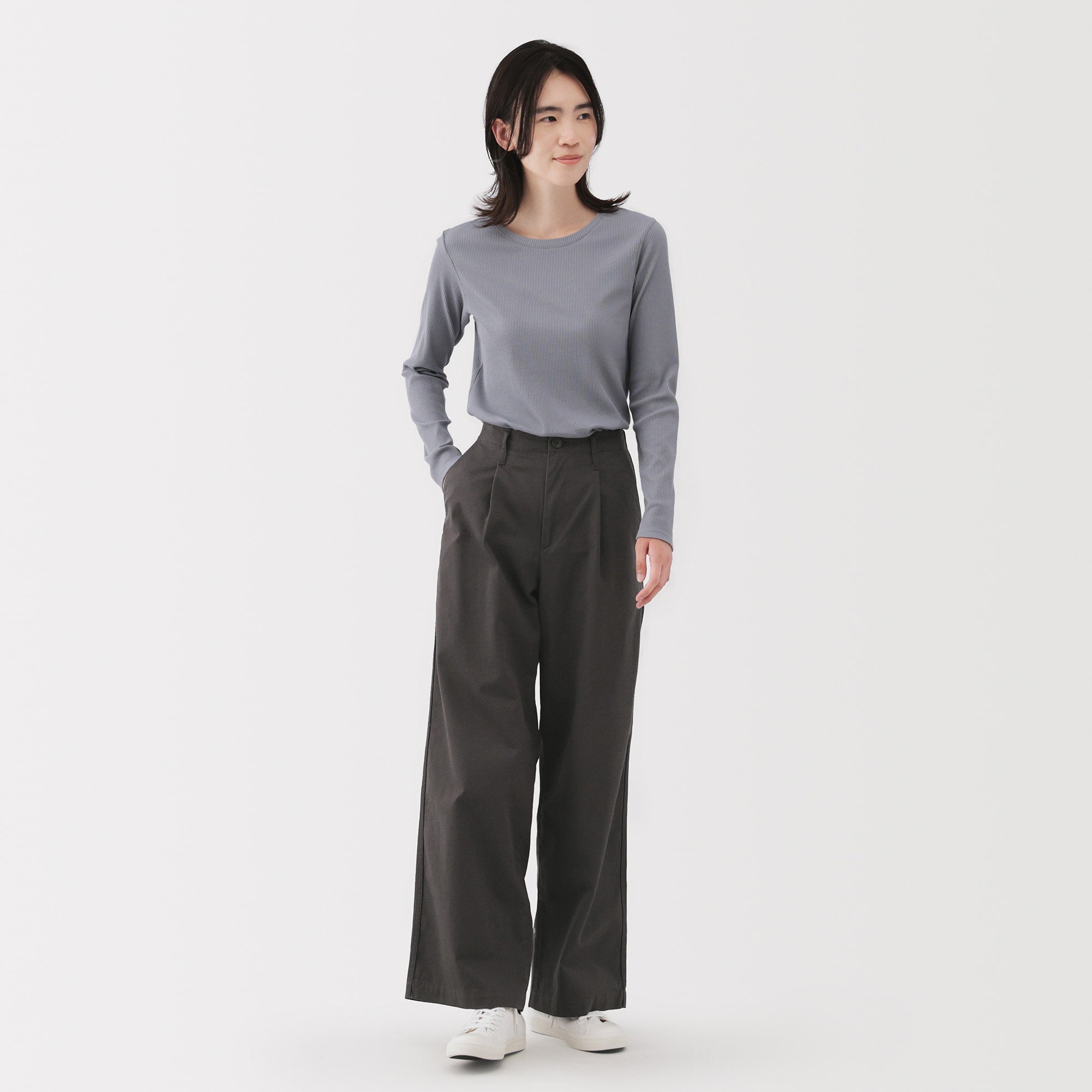 Chino Darted Wide Pants