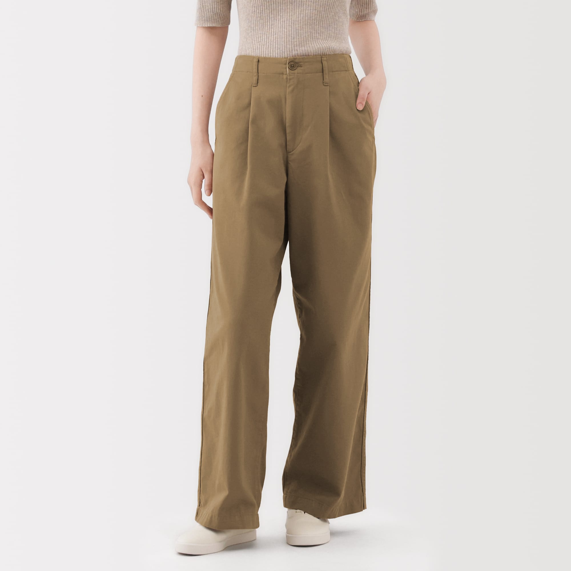 Chino Darted Wide Pants