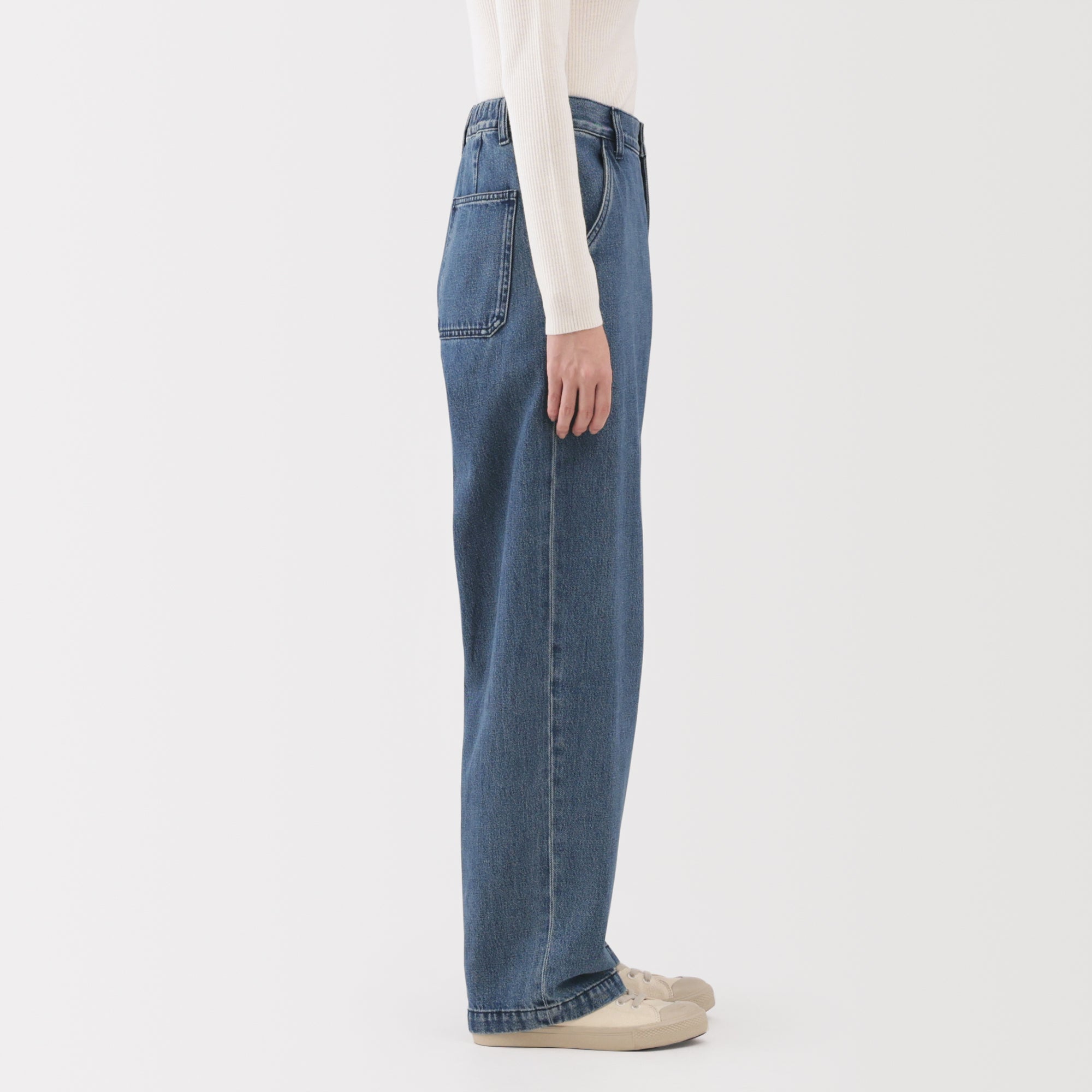 Kapok Denim Wide Tapered Pants