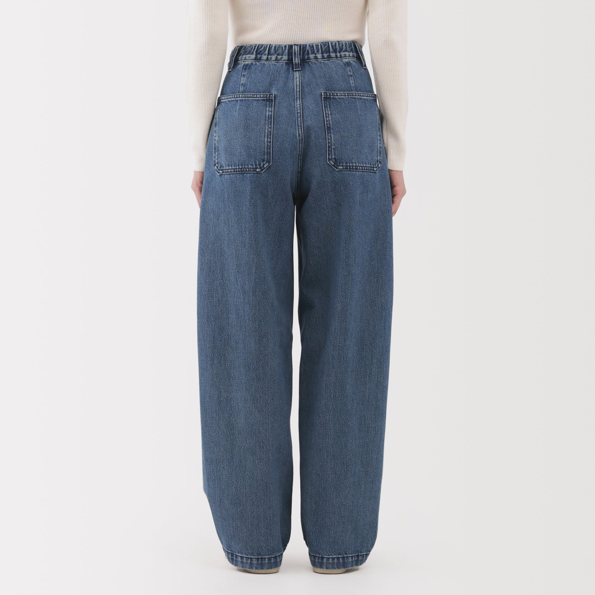 Kapok Denim Wide Tapered Pants