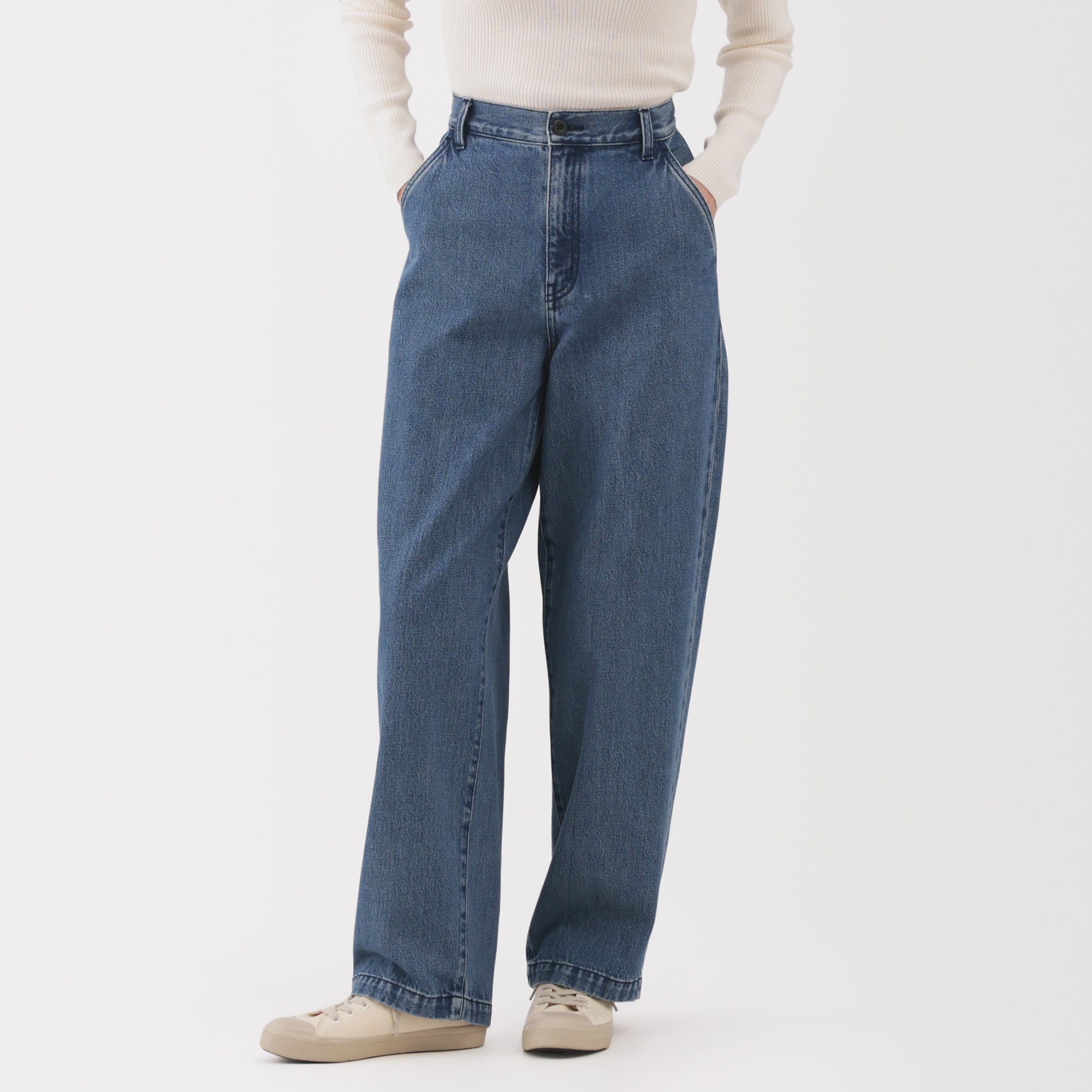 Kapok Denim Wide Tapered Pants