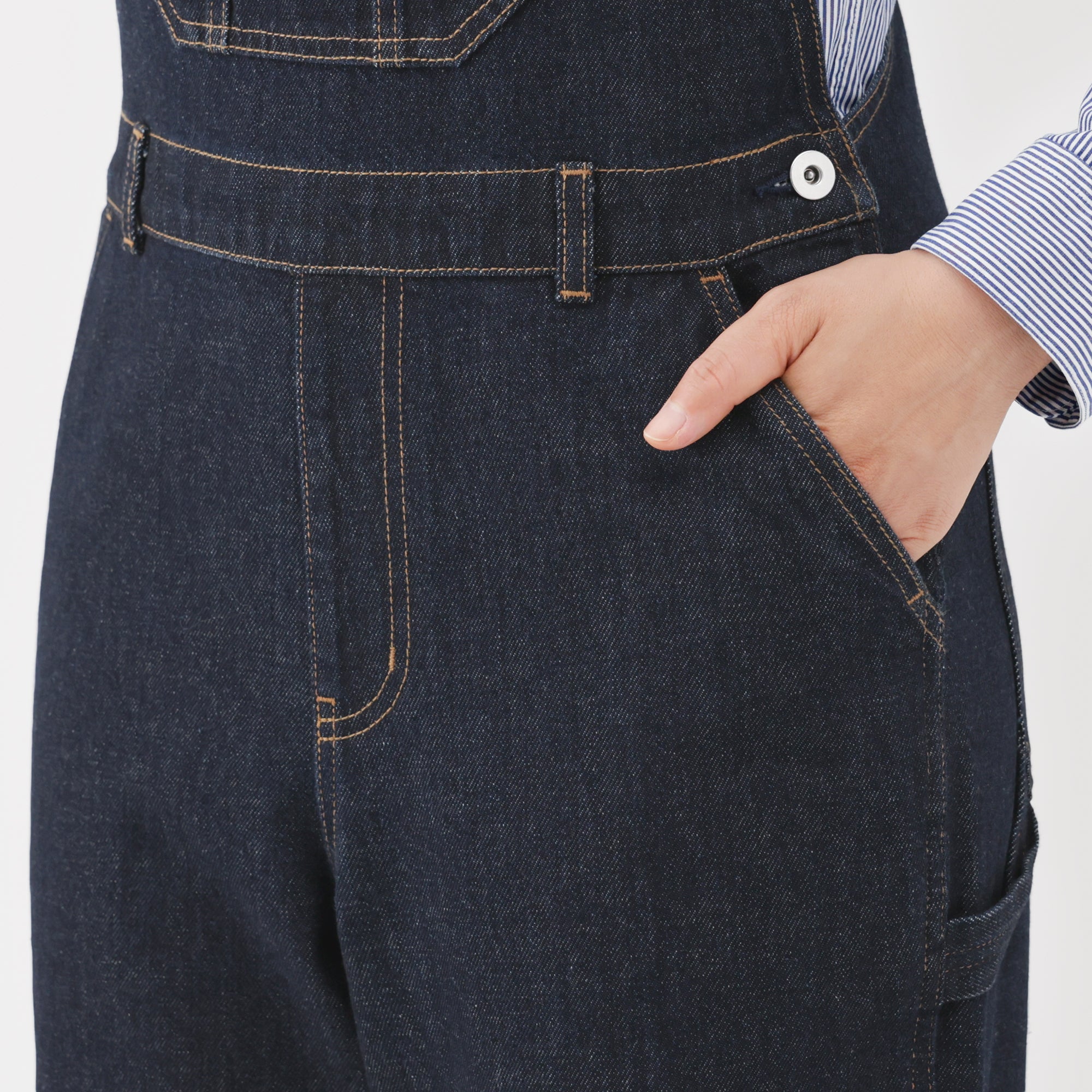 Kapok Blend Denim Overalls