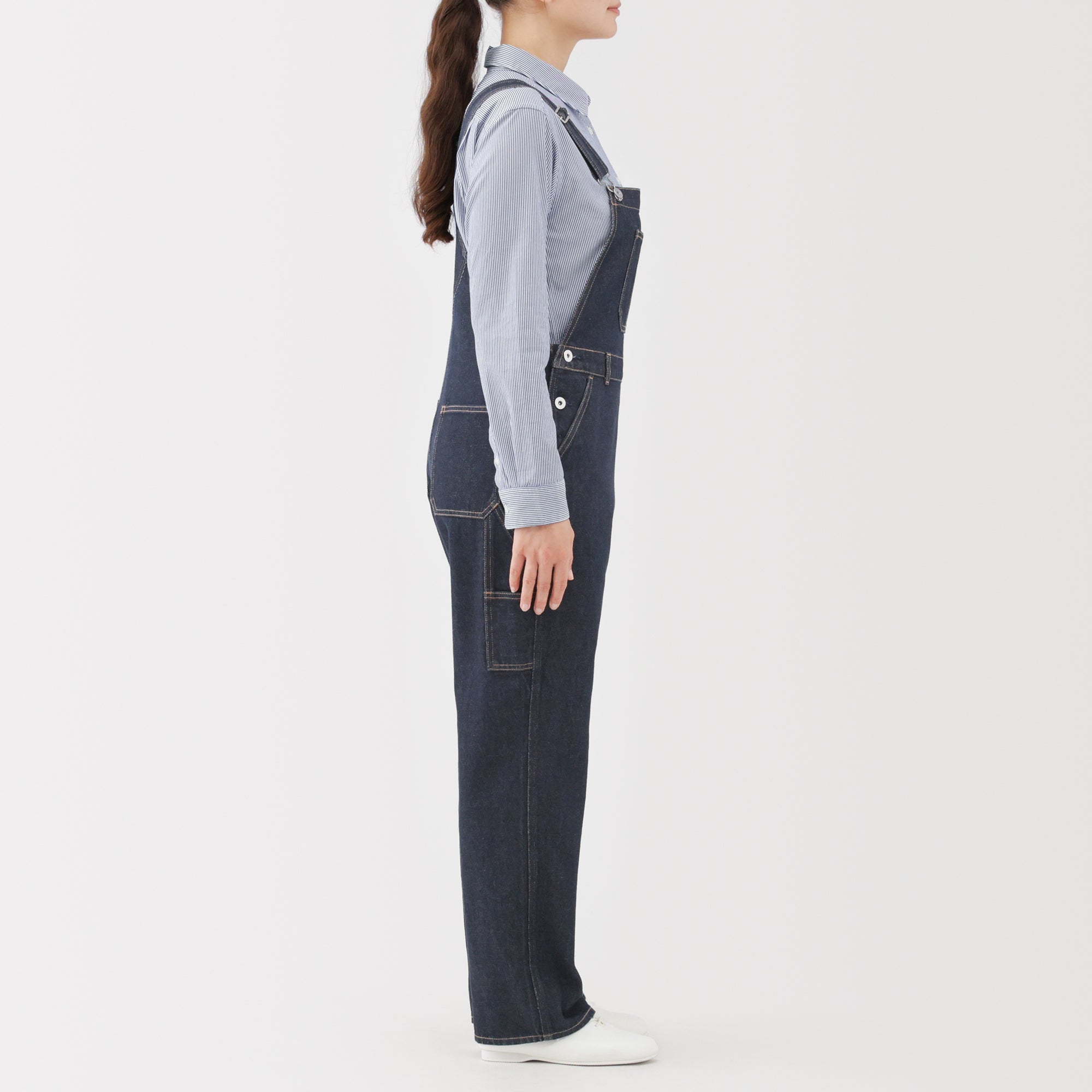 Kapok Blend Denim Overalls