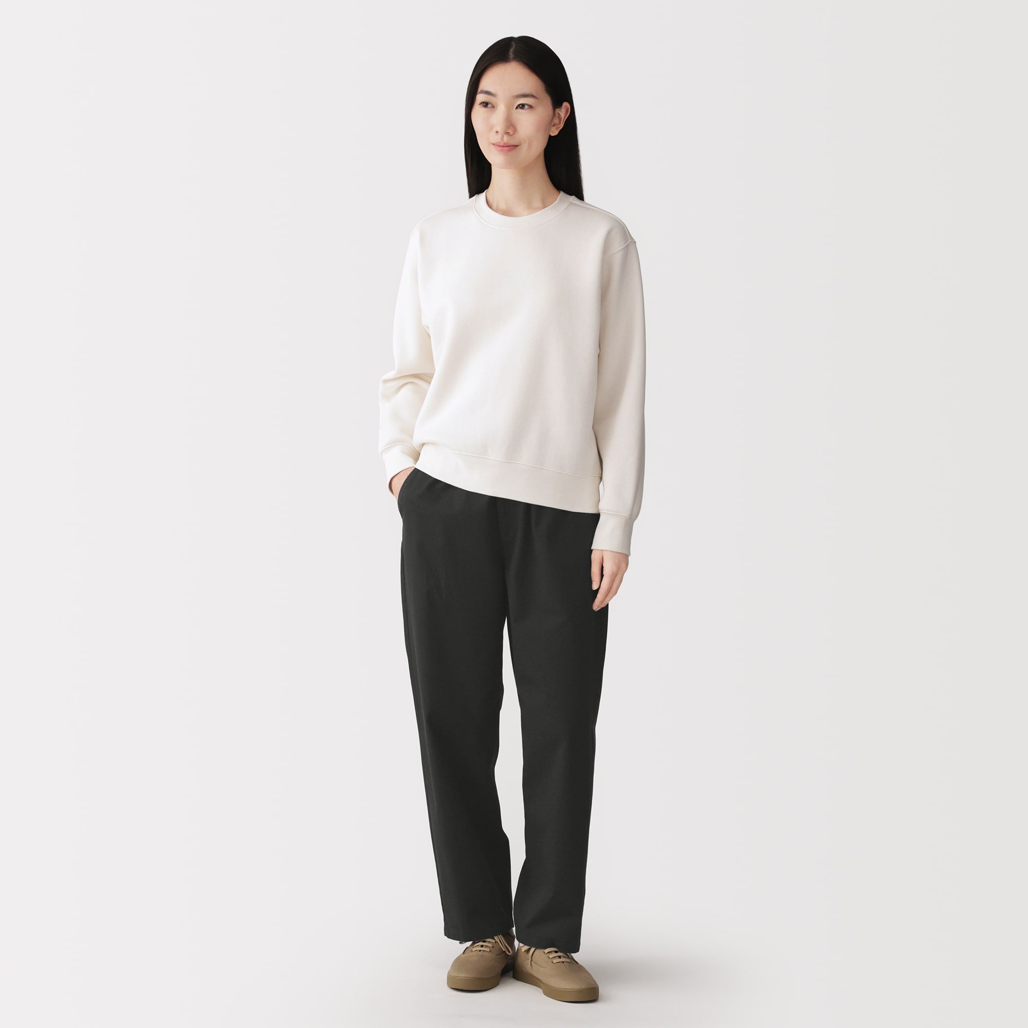 Cotton Easy Tapered Trousers