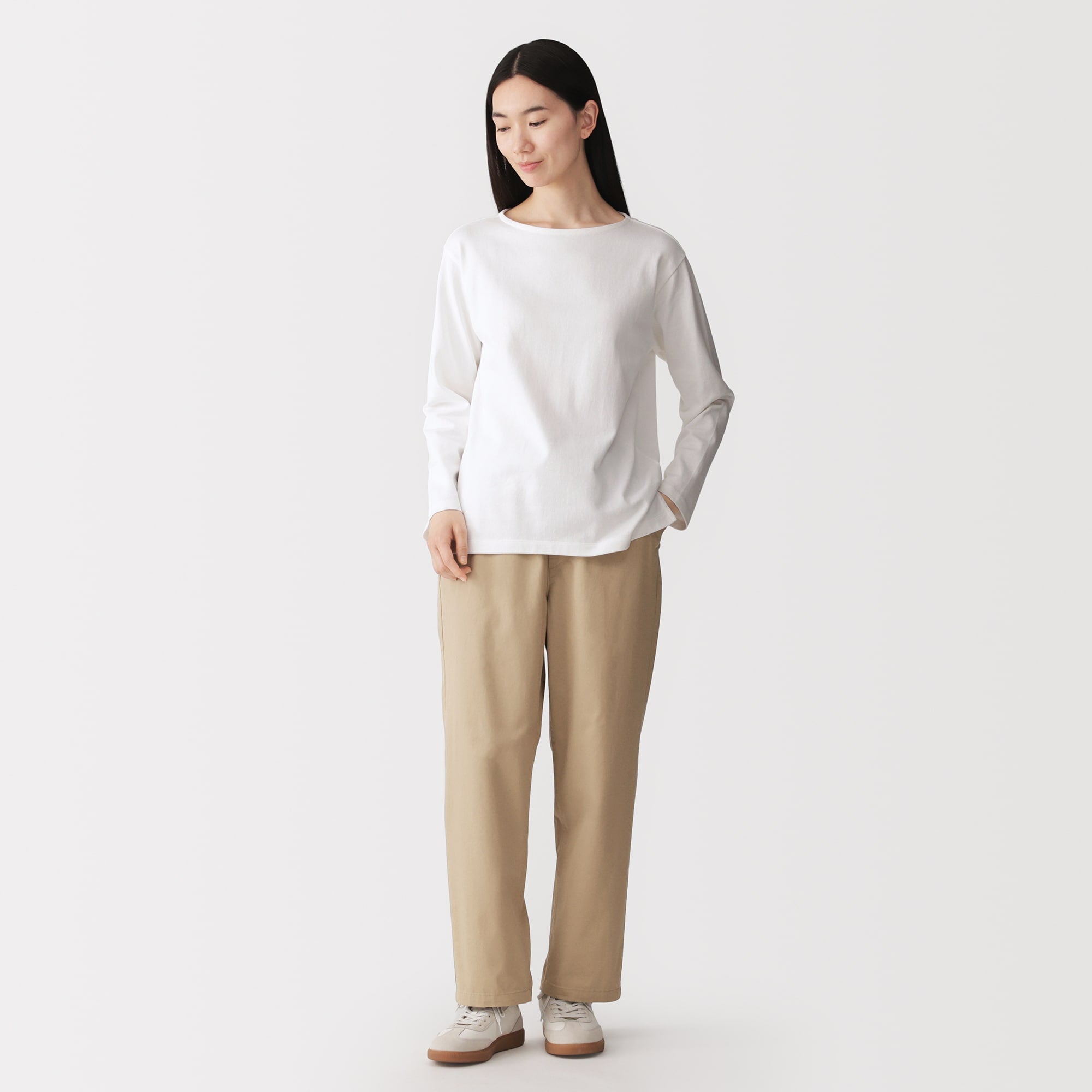 Cotton Easy Tapered Trousers