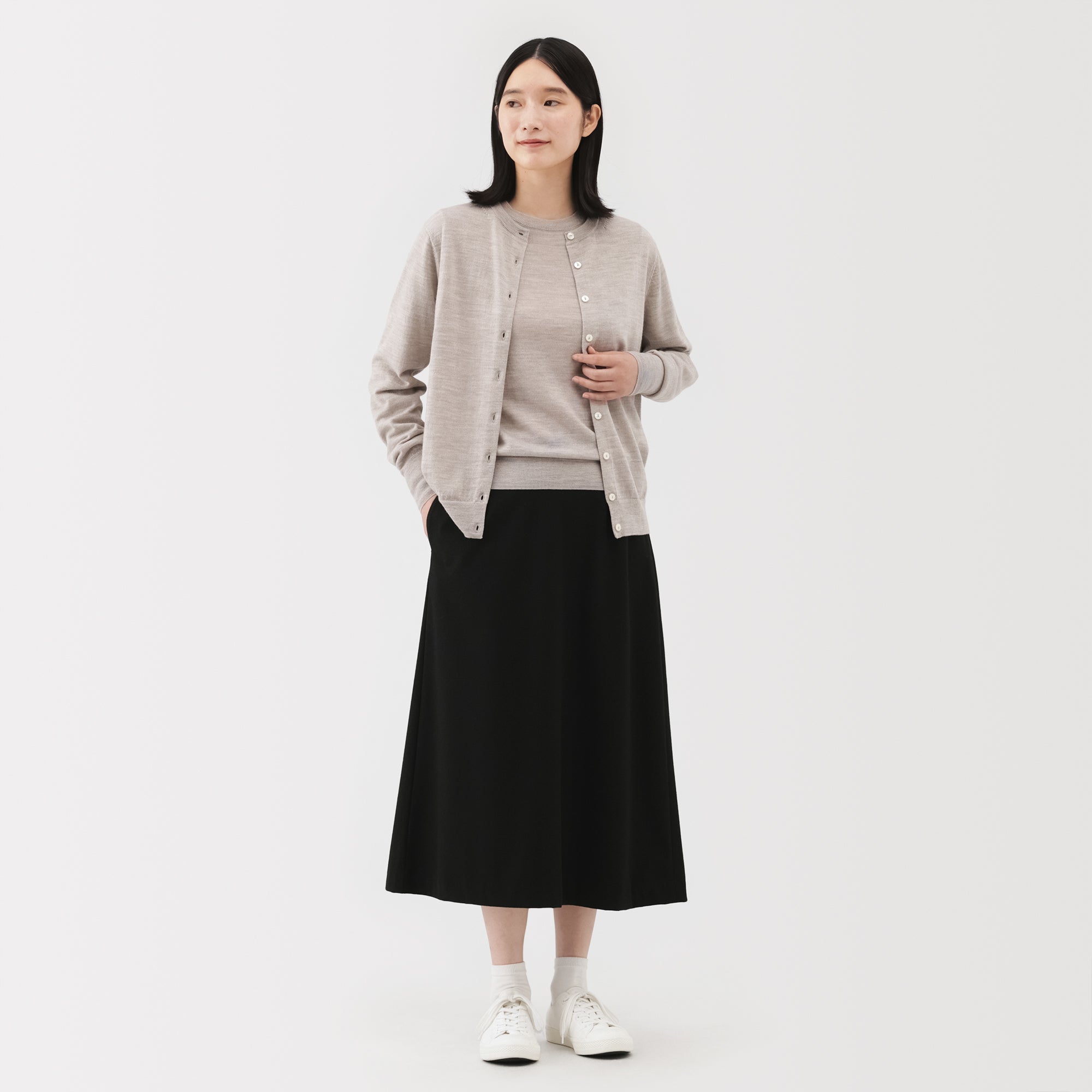 Brushed Flared Skirt