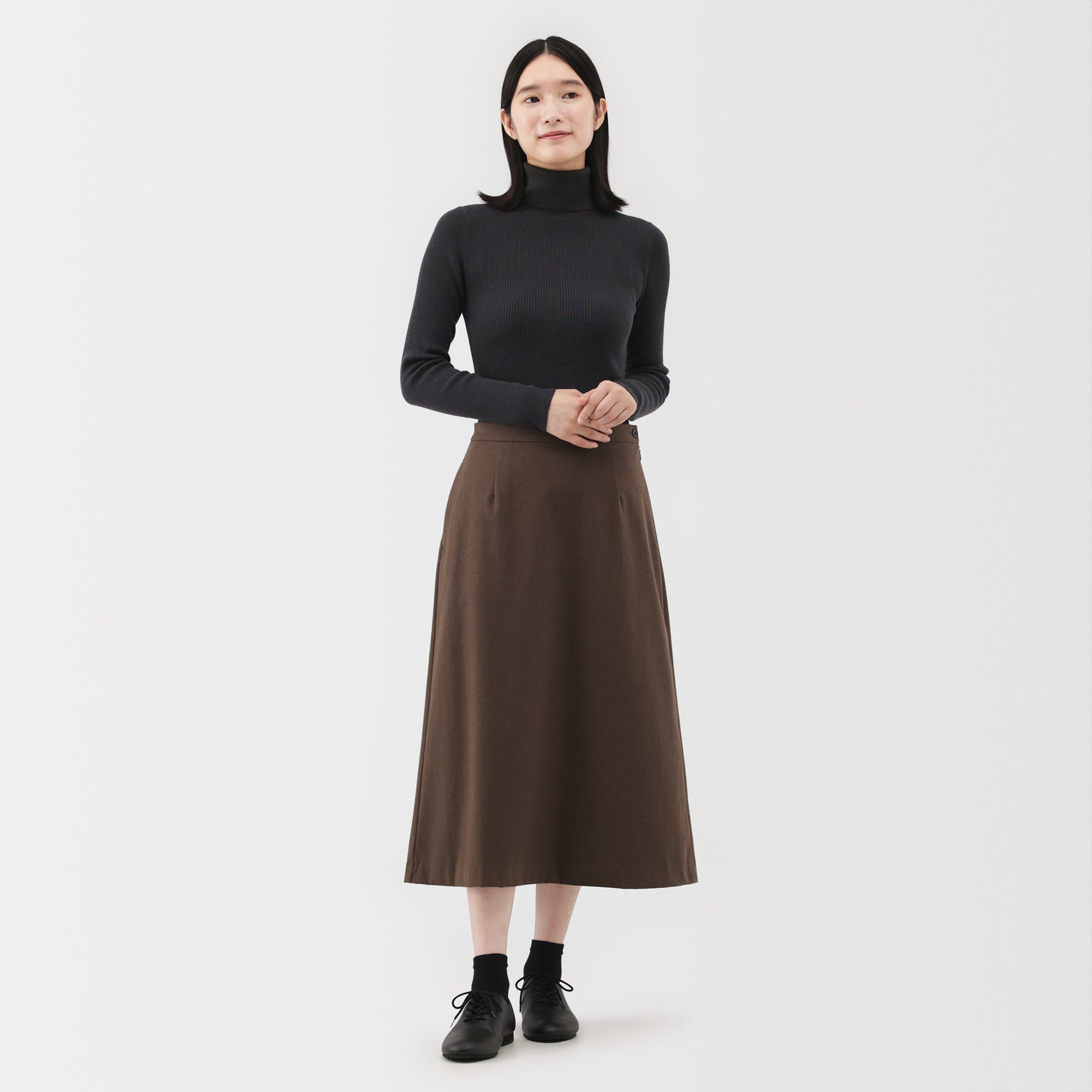 Brushed Flared Skirt
