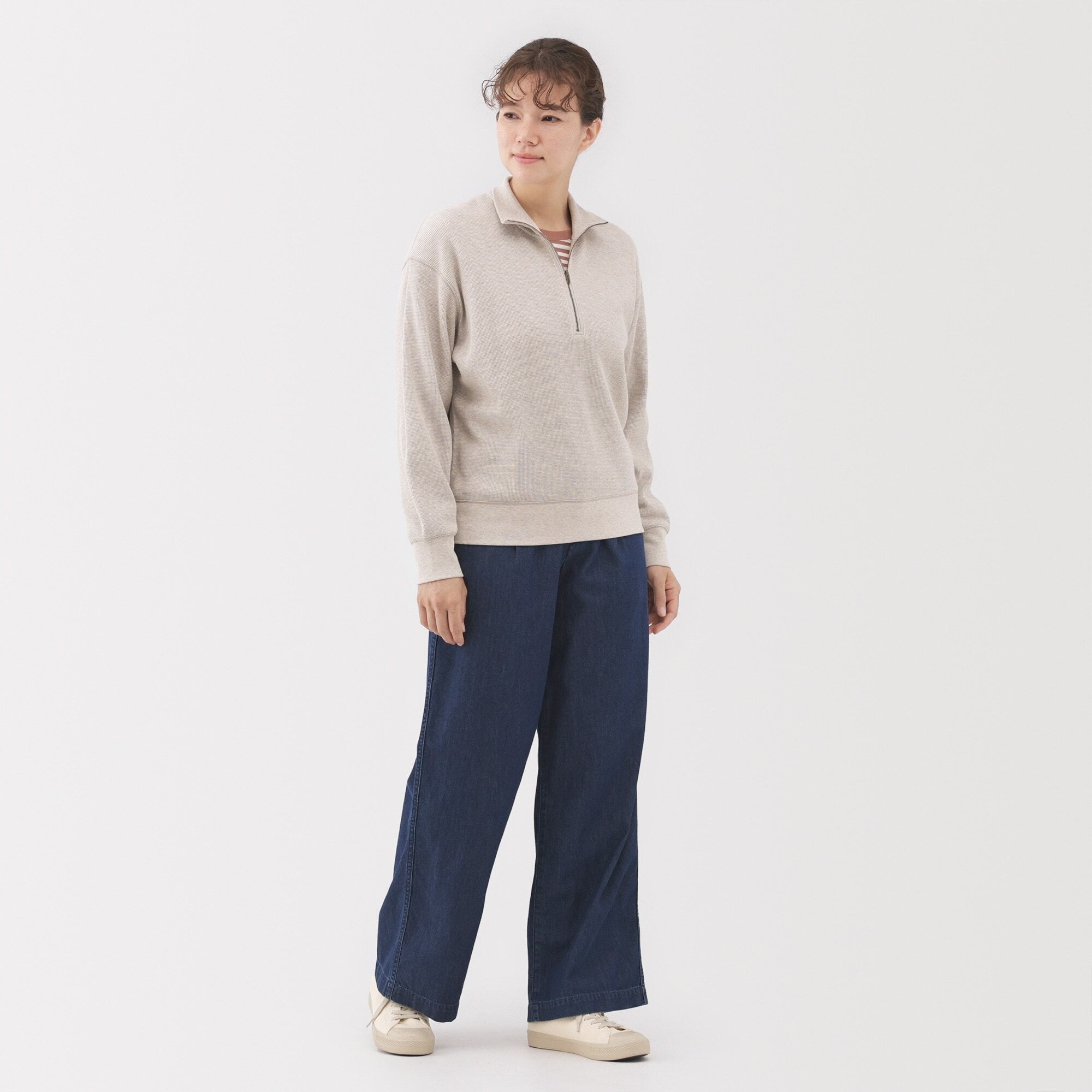 Lightweight Denim Wide Pants