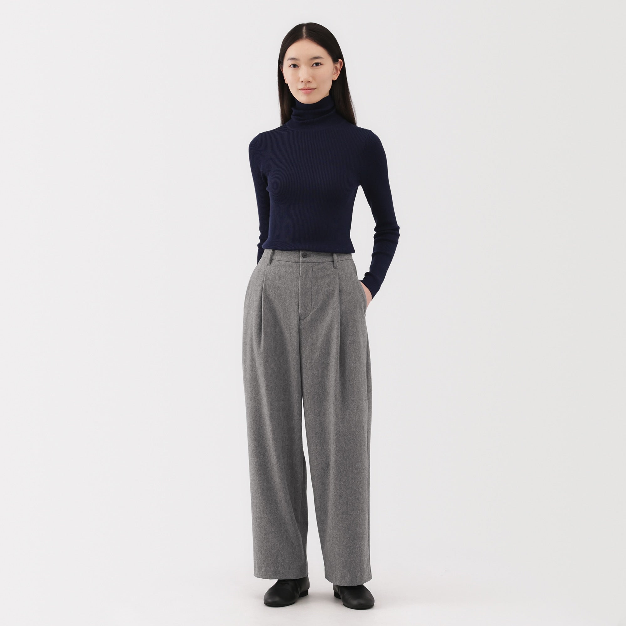 Brushed Wide Pants