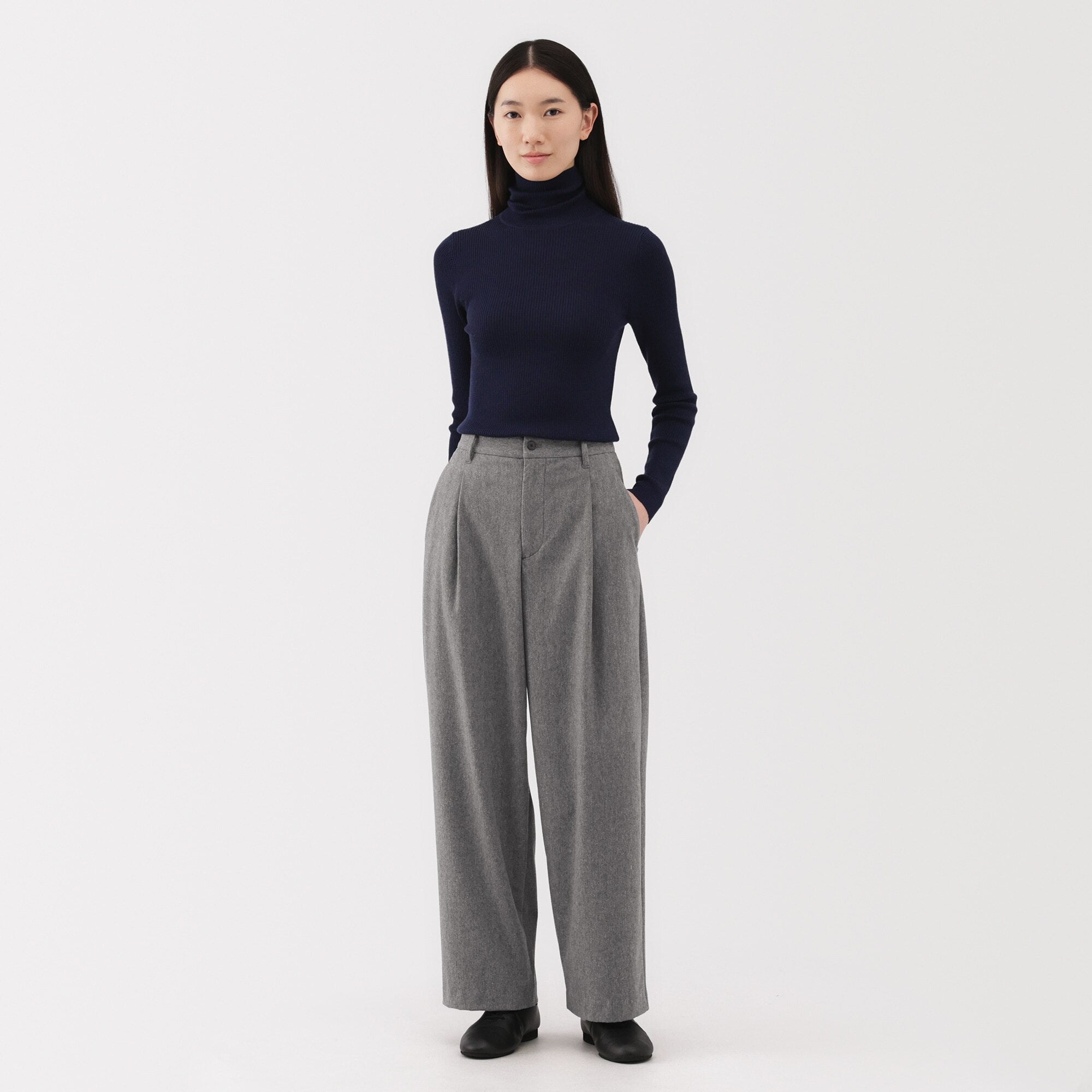 Brushed Wide Pants