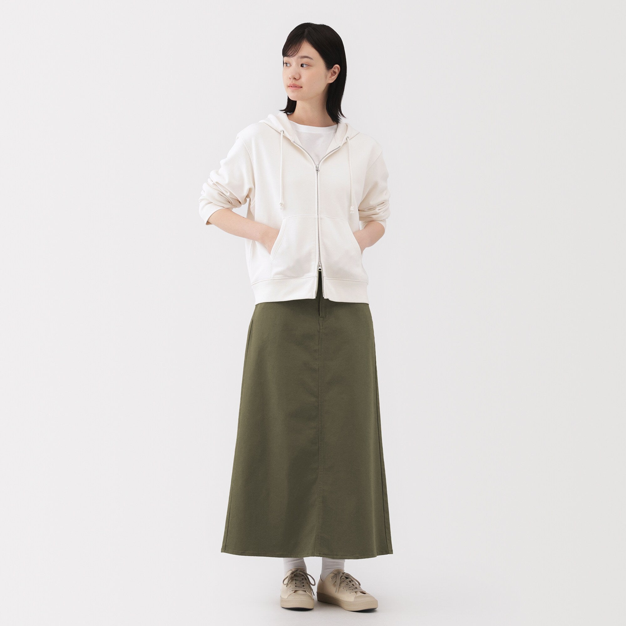 Chino A-Line Skirt
