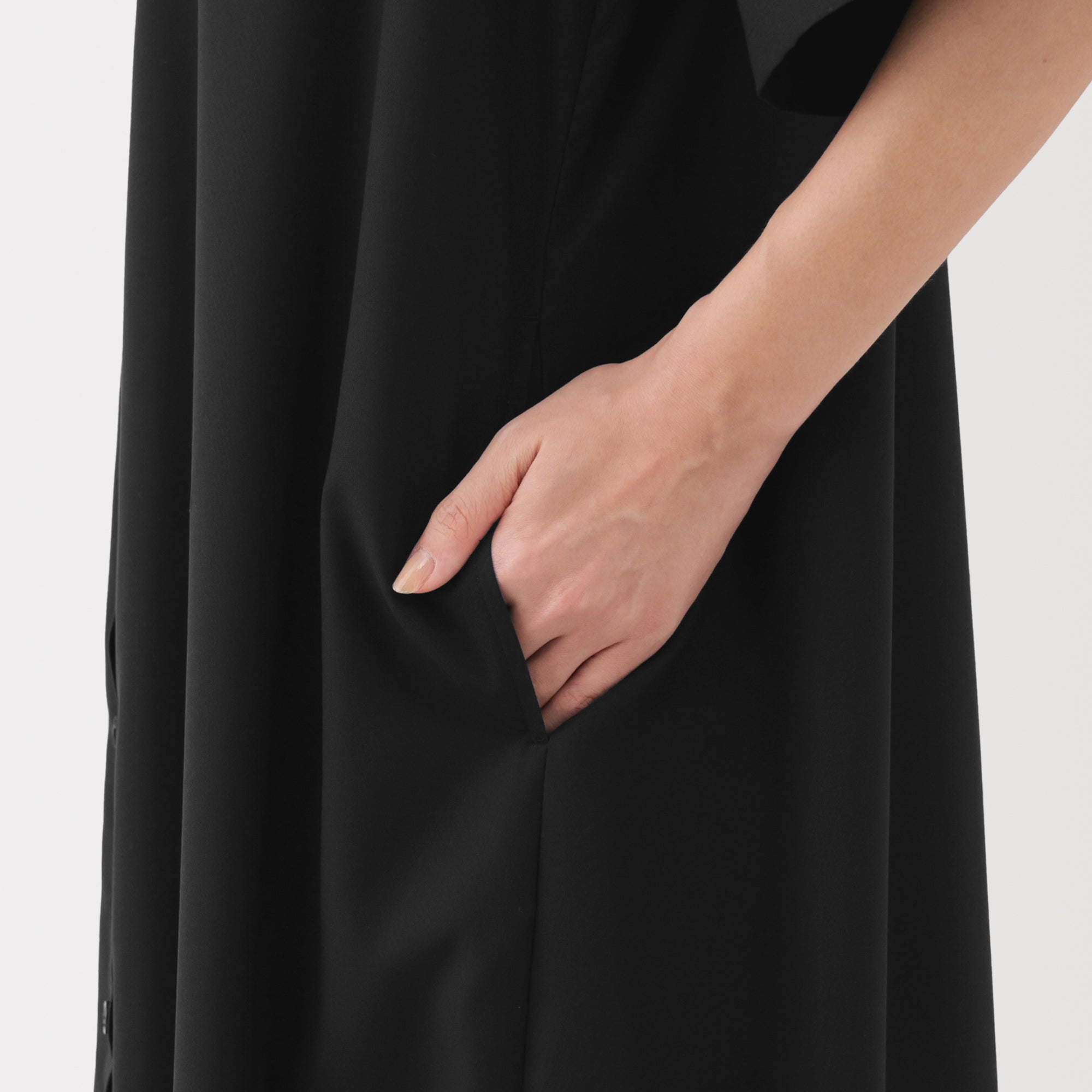 Lyocell Blend Half-Sleeve Dress